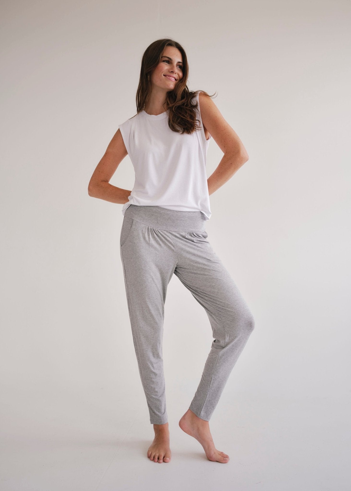 View our Classic Front Pleat Lounge Pants in Grey - by Tribute Store