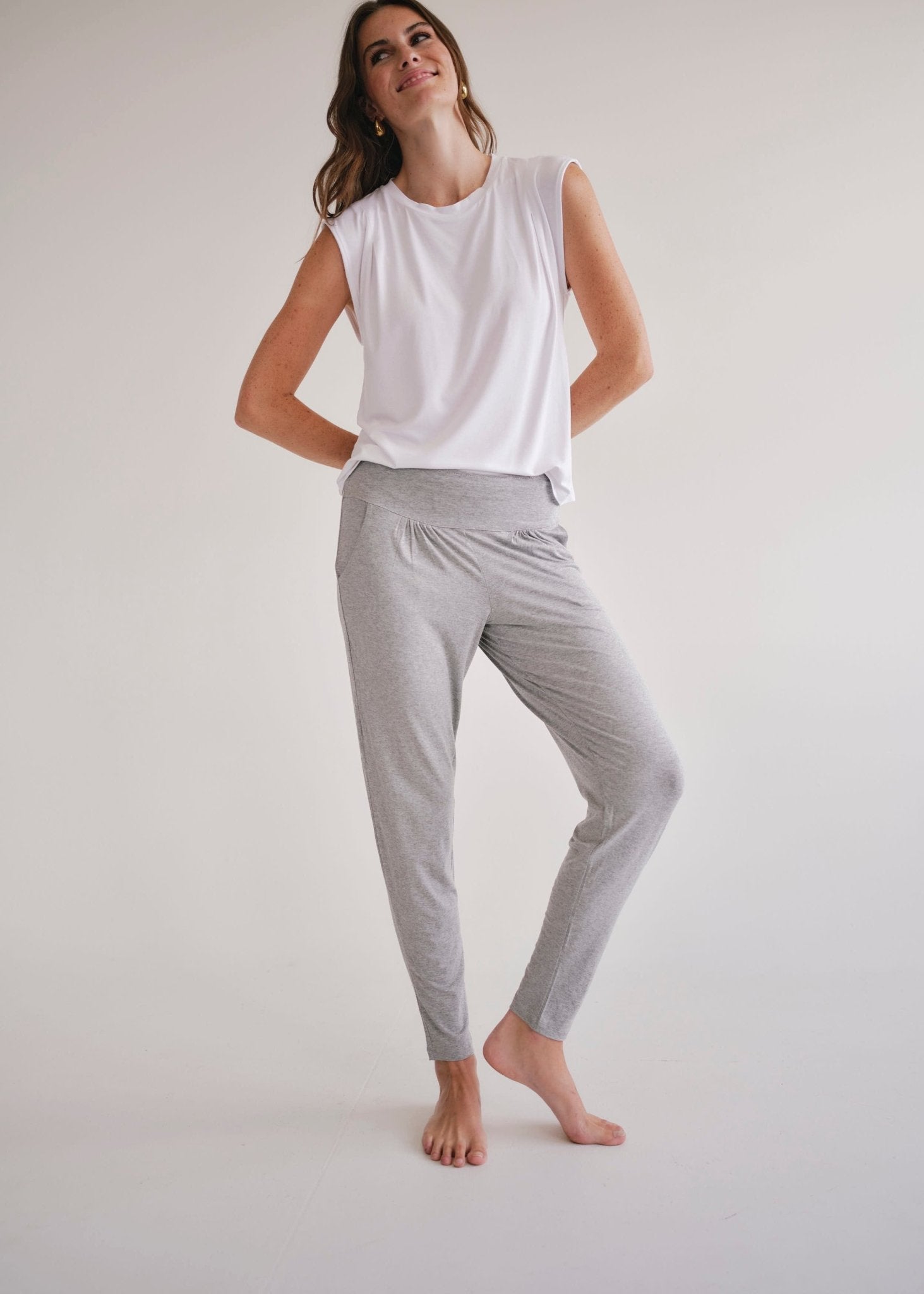 View our Classic Front Pleat Lounge Pants in Grey - by Tribute Store