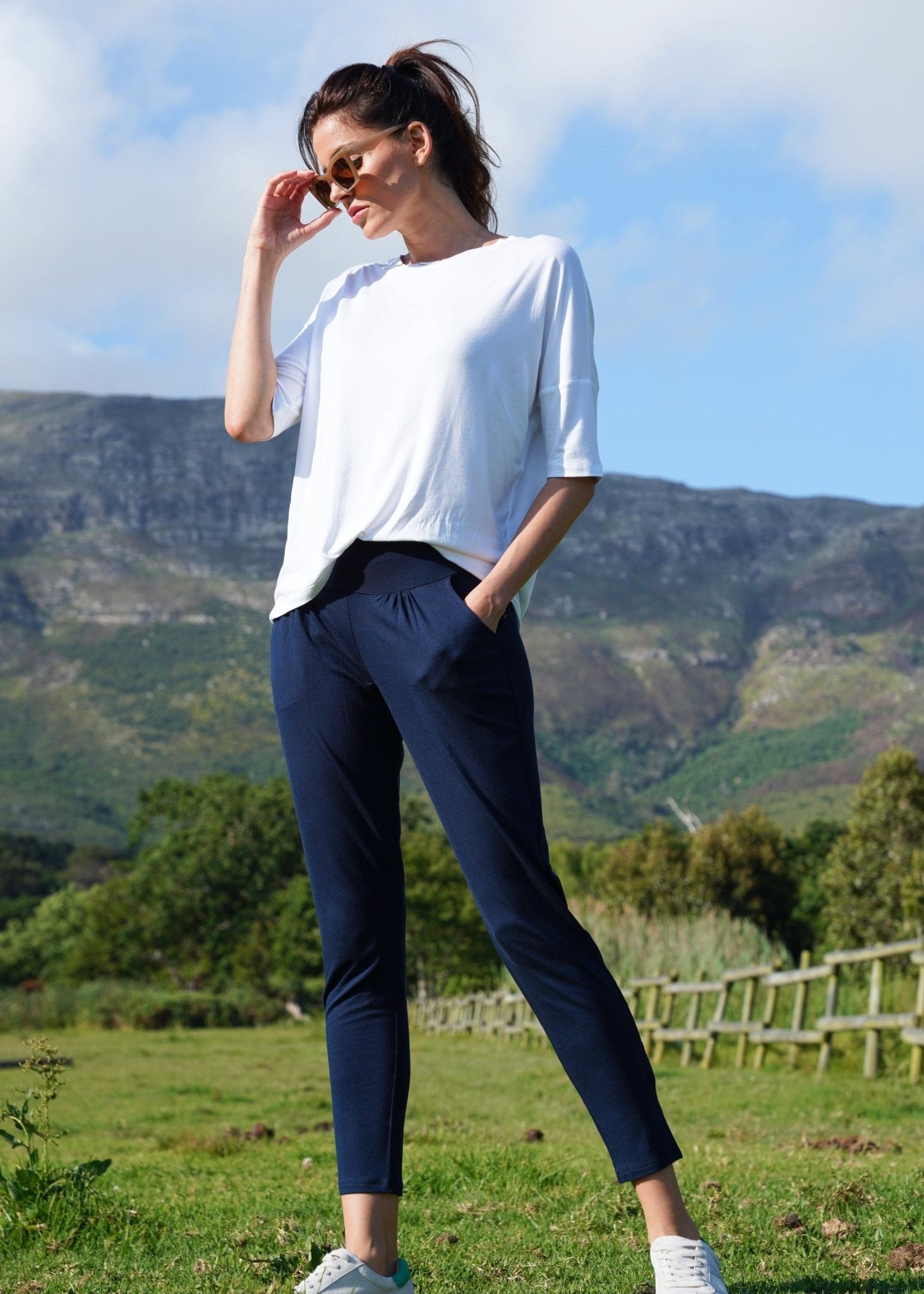 View our Classic Front Pleat Lounge Pants in Navy - by Tribute Store