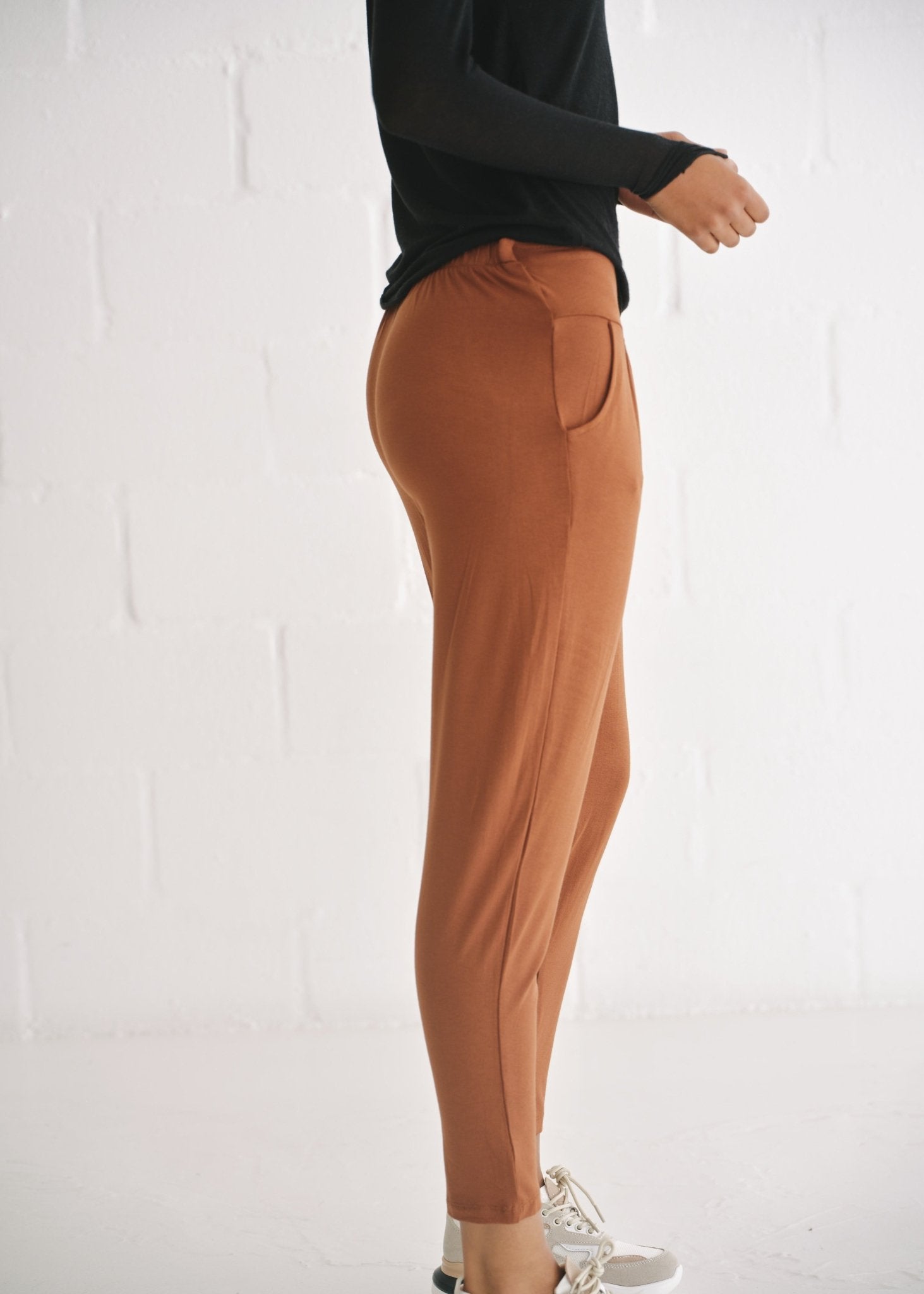 View our Classic Front Pleat Lounge Pants in Tobacco - by Tribute Store