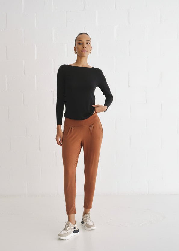 View our Classic Front Pleat Lounge Pants in Tobacco - by Tribute Store