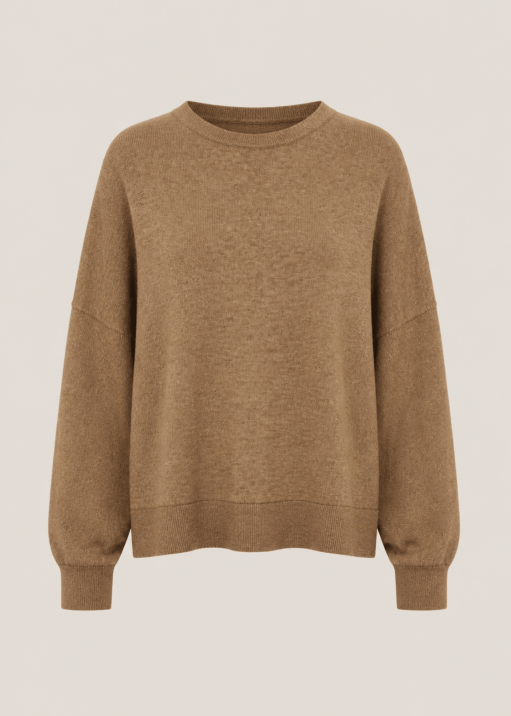 View our Classic Lurex Crew Neck Knit In Caramel - by Tribute Store