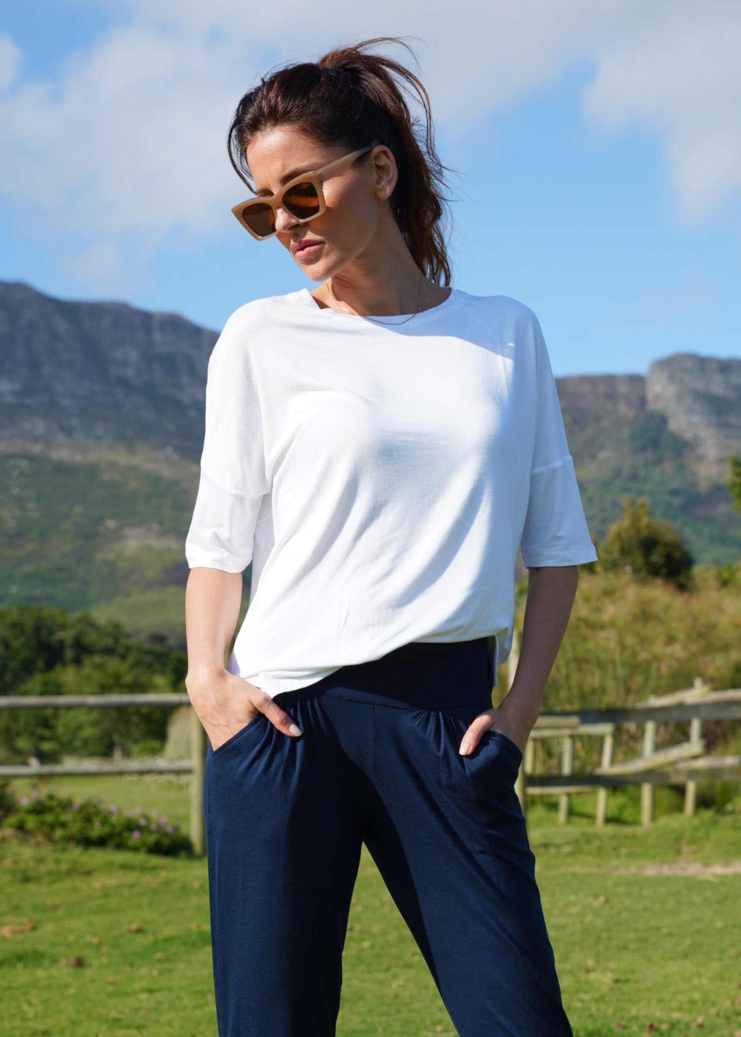 View our Classic Tee with Back Seam in White - by Tribute Store