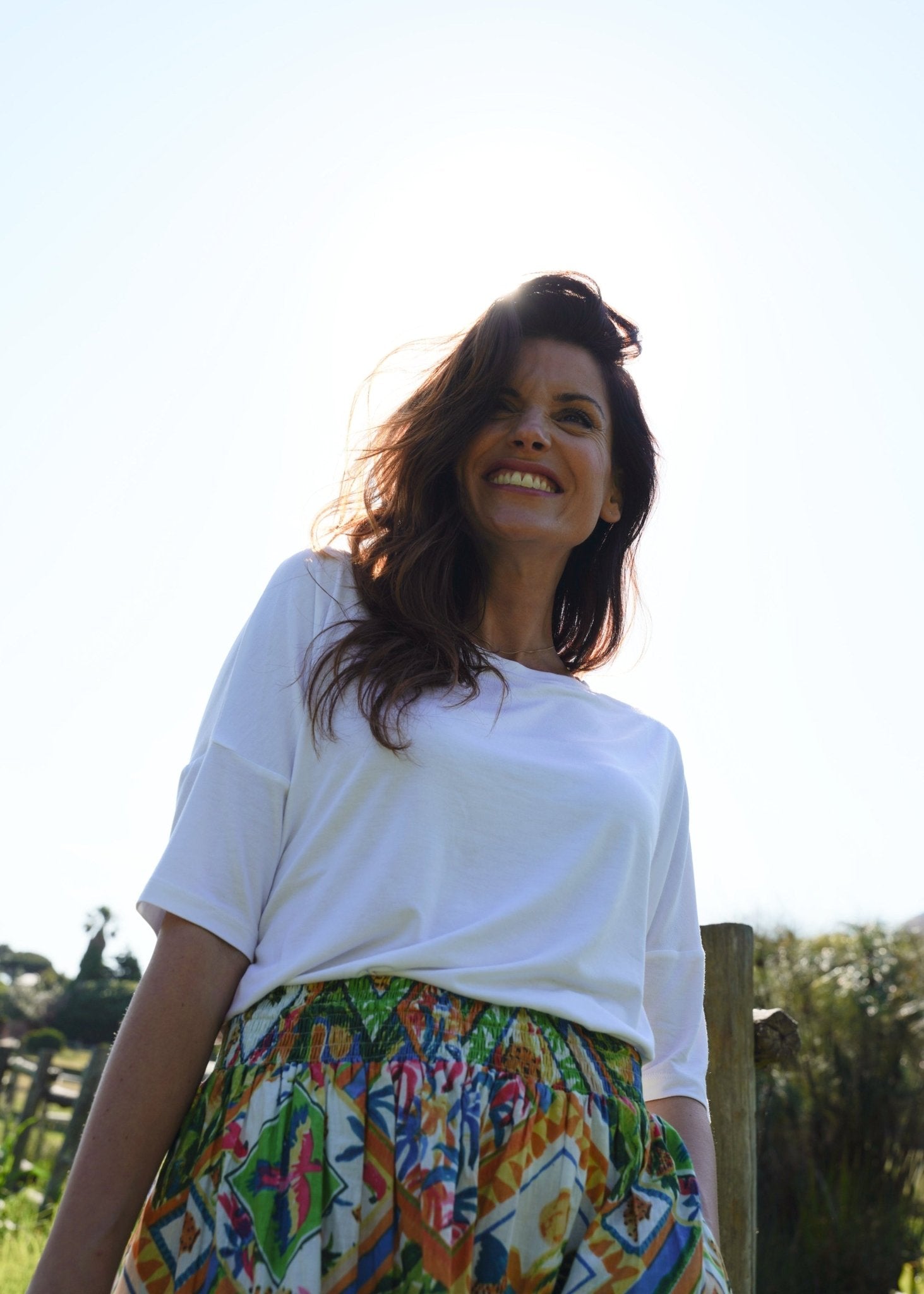 View our Classic Tee with Back Seam in White - by Tribute Store