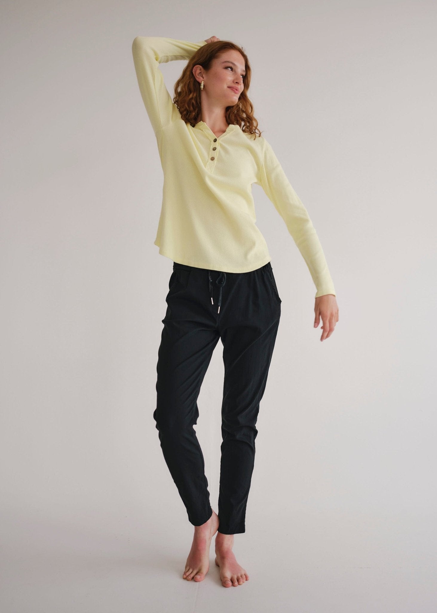 View our Cloud Cotton Long Sleeved Top in Yellow - by Tribute Store