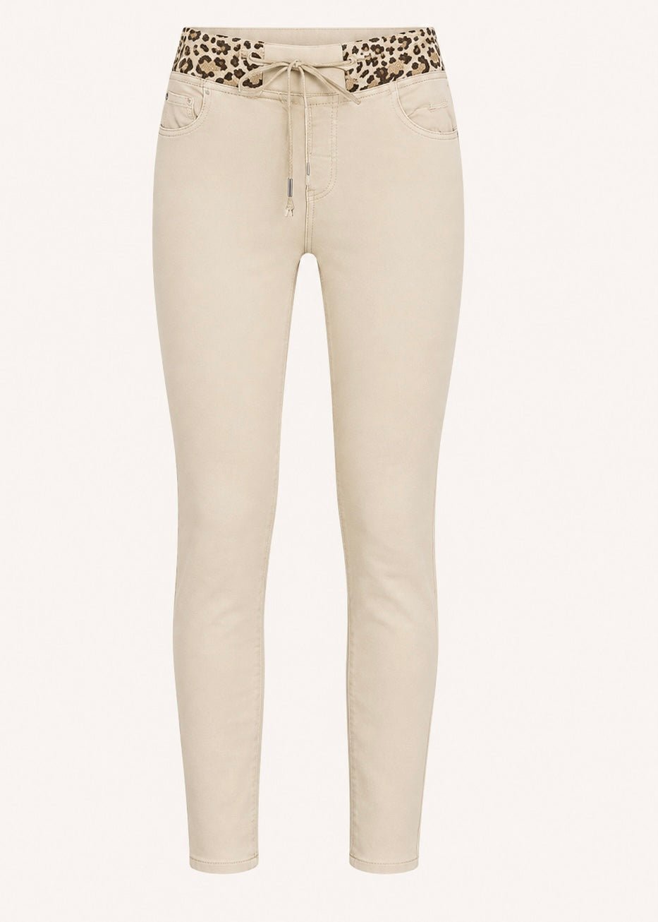 View our Contrast Trim Jogger Pants in Beige - by Tribute Store