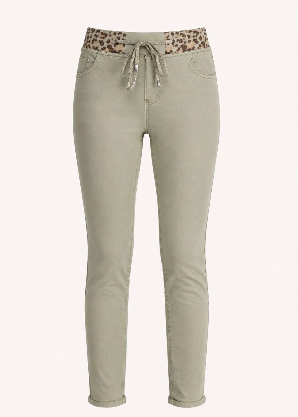 View our Contrast Trim Jogger Pants In Khaki - by Tribute Store