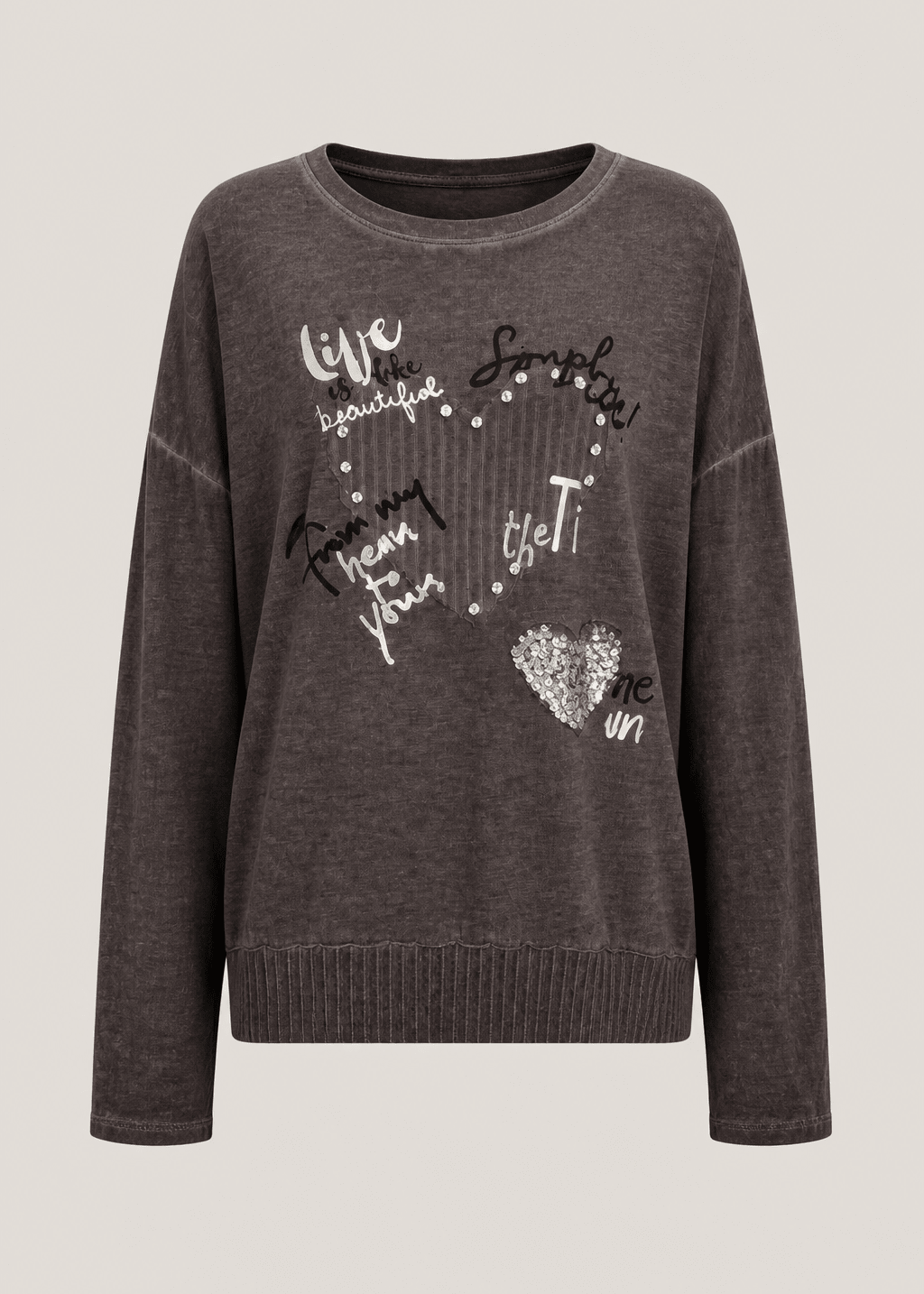 View our Corazon Italian Cotton Jumper In Stonewashed Berry - by Tribute Store