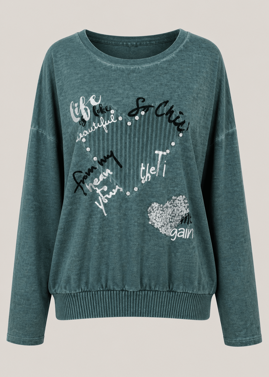 View our Corazon Italian Cotton Jumper In Turquoise - by Tribute Store