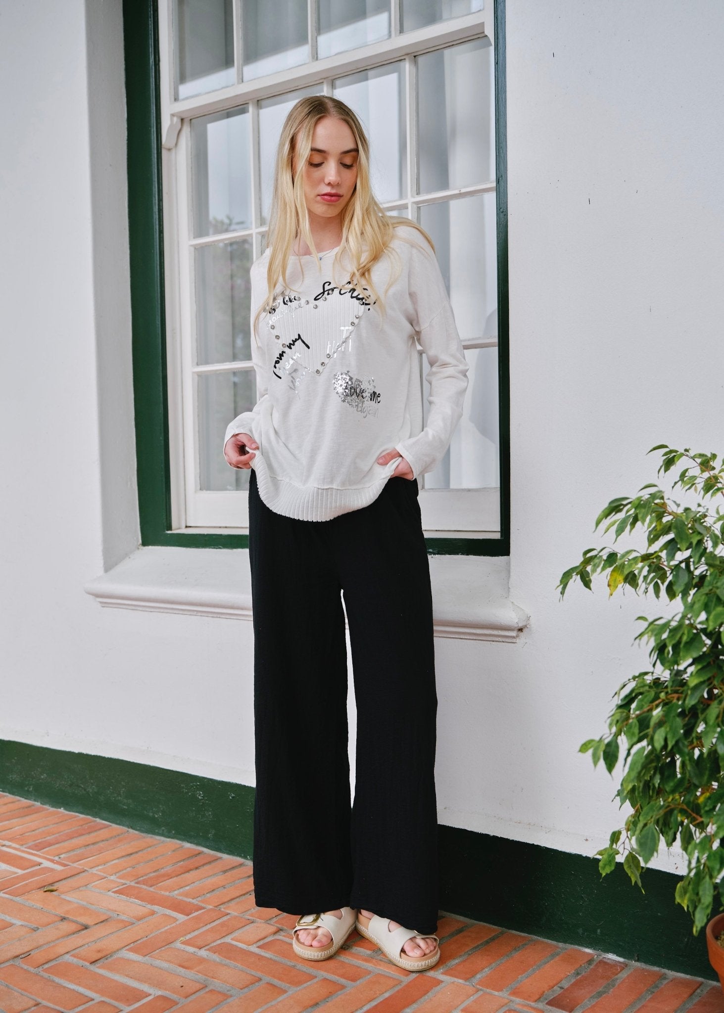 View our Corazon Italian Cotton Jumper In White - by Tribute Store