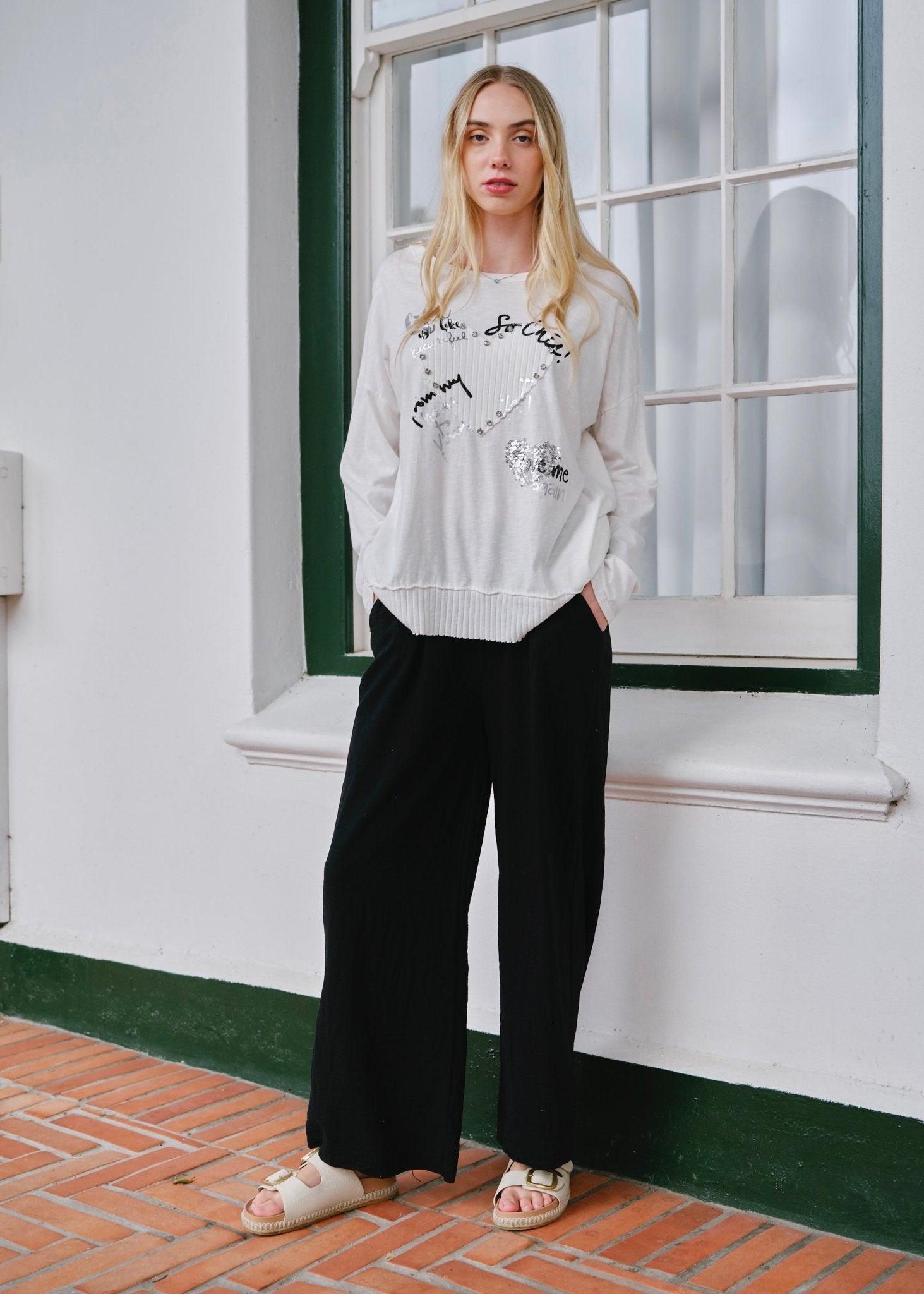 View our Corazon Italian Cotton Jumper In White - by Tribute Store