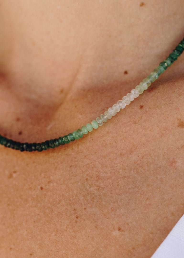 View our Emerald Ombre Stone Necklace - by Tribute Store