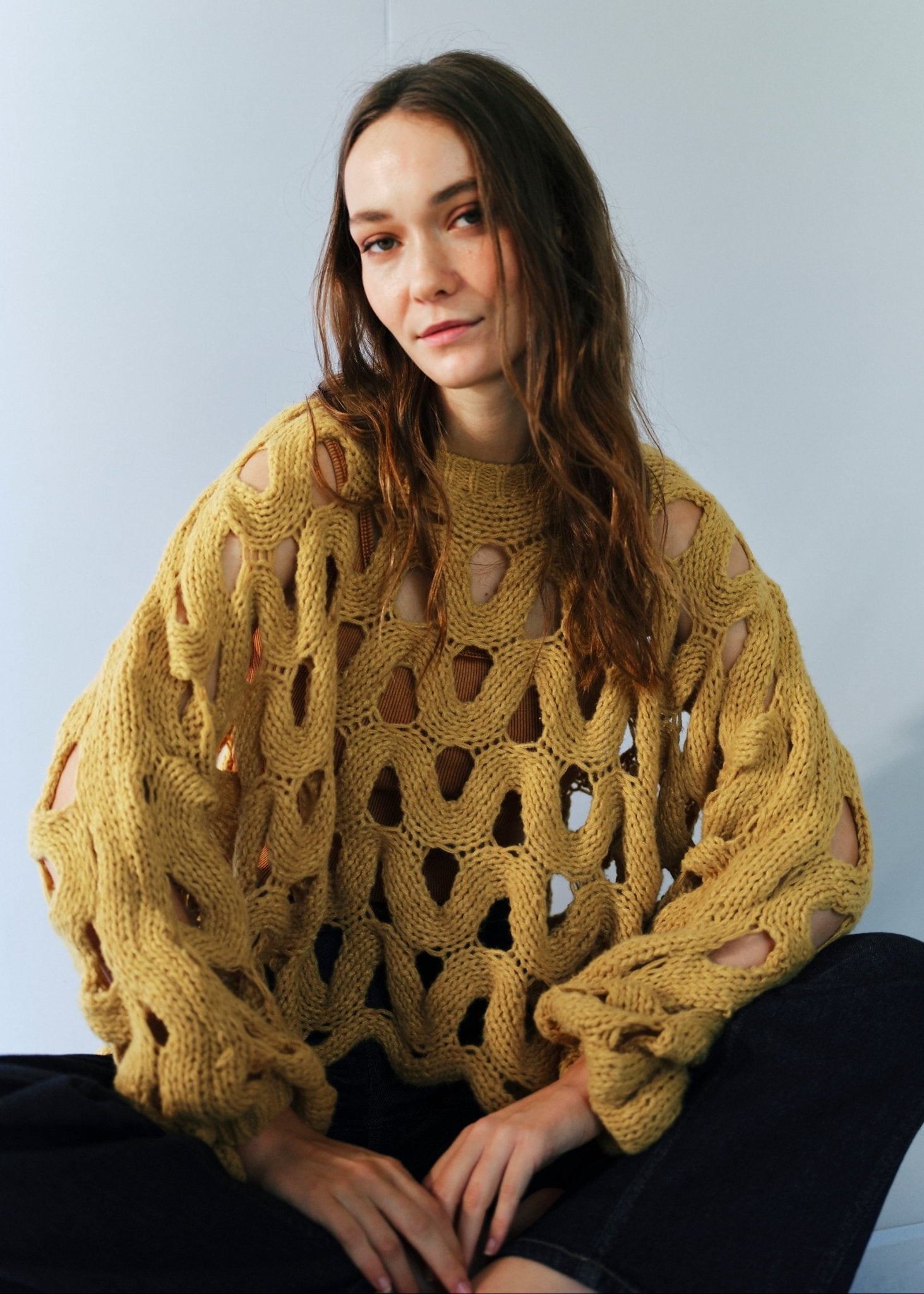 View our Fuji Viscose Jumper in Mustard - by Tribute Store