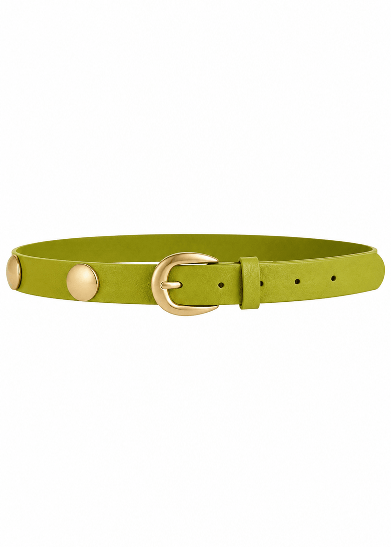 View our Genuine Leather Belt In Chartreuse - by Tribute Store