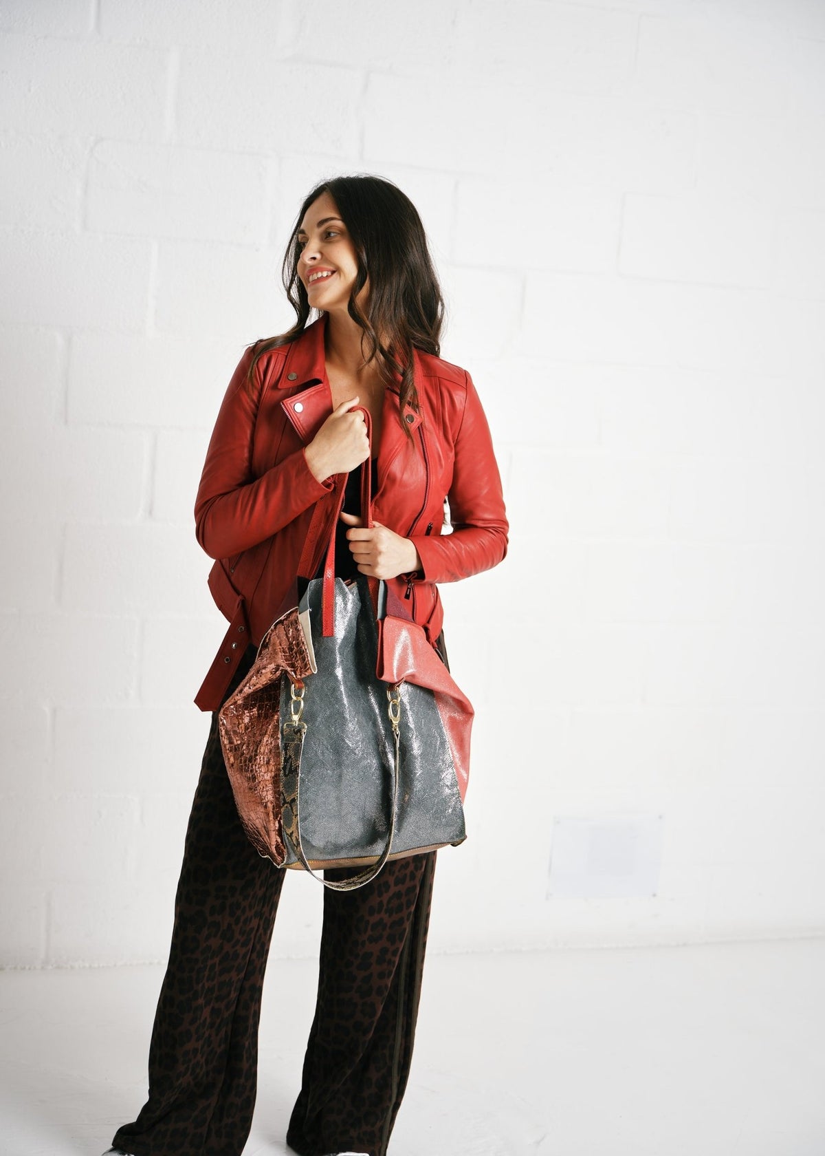 View our Genuine Leather Patchwork Tote Bag - by Tribute Store