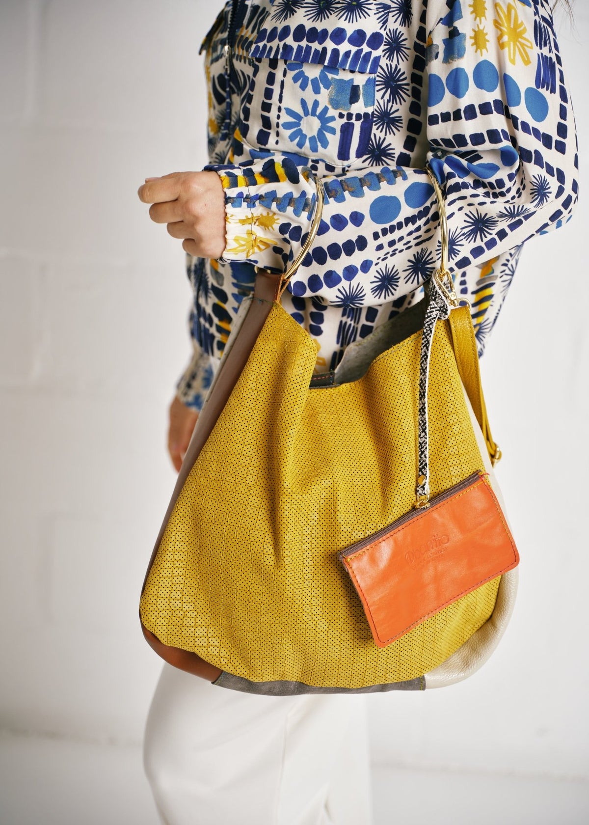 View our Genuine Leather Slouchy Shoulder Bag In Mustard - by Tribute Store