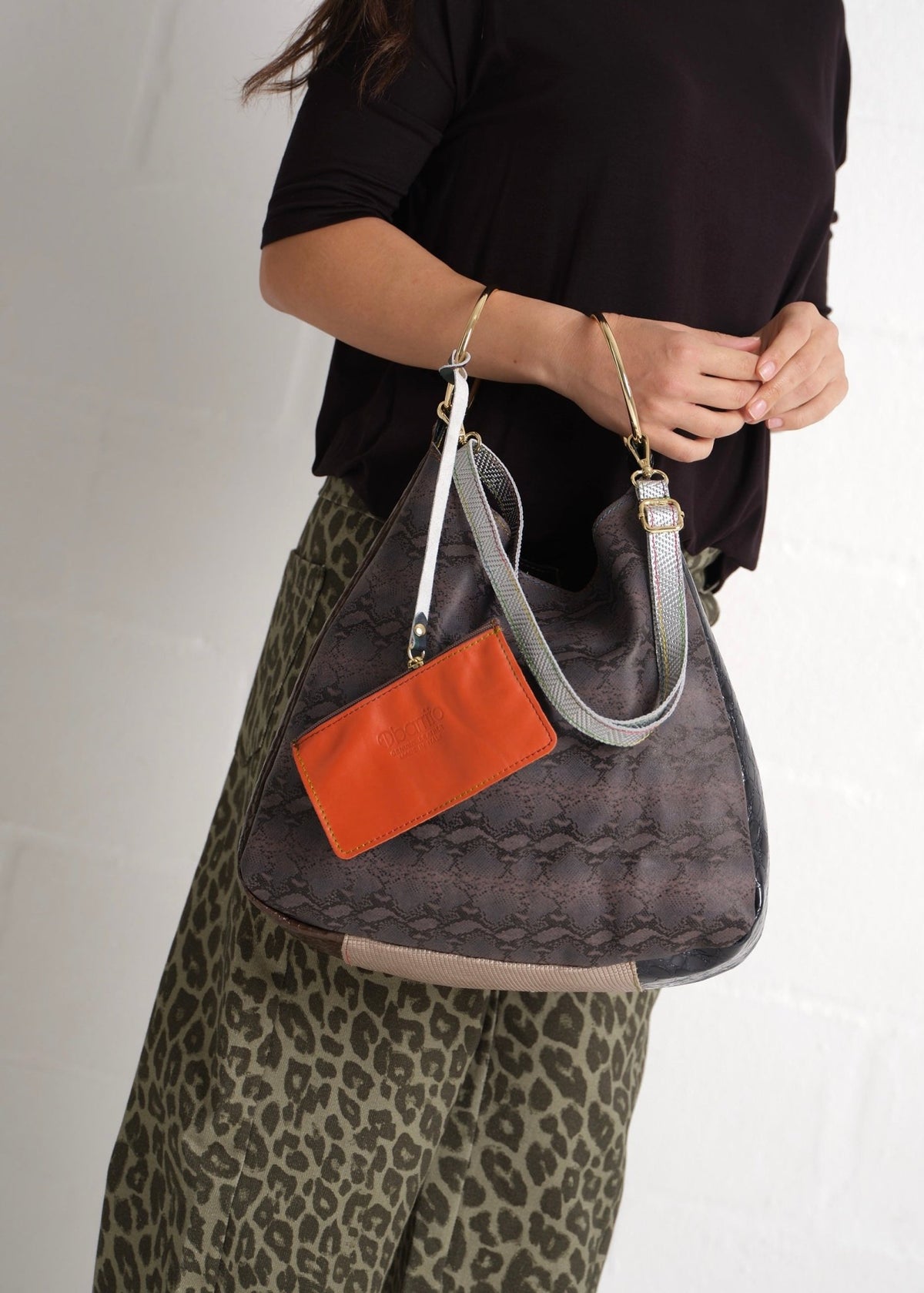 View our Genuine Leather Slouchy Shoulder Bag In Pewter - by Tribute Store