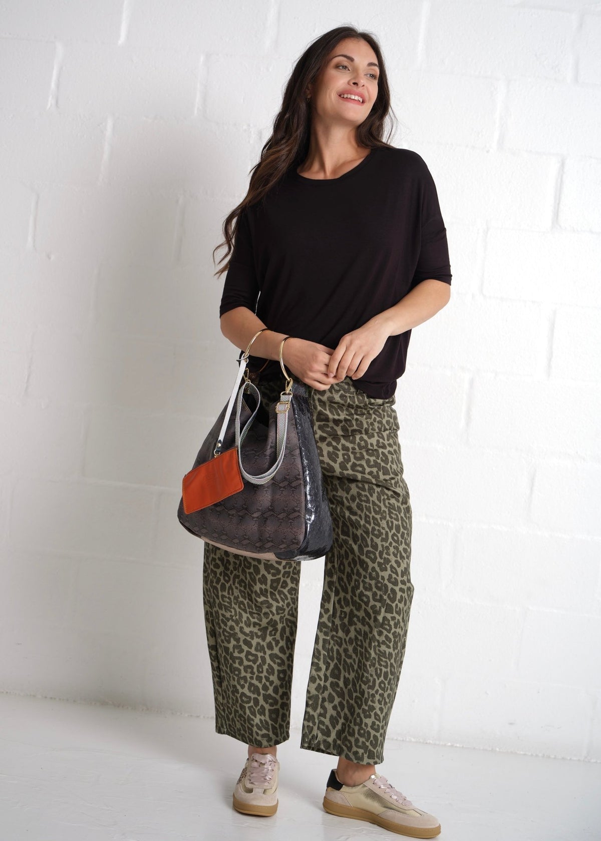 View our Genuine Leather Slouchy Shoulder Bag In Pewter - by Tribute Store