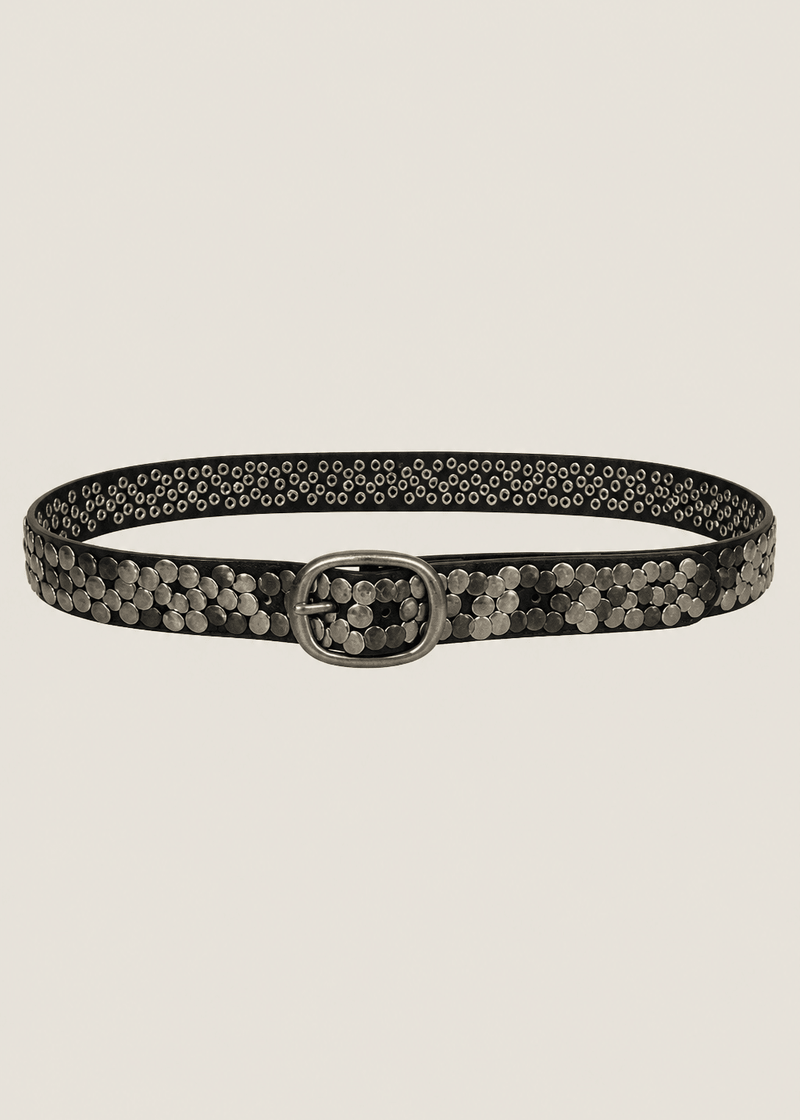 View our Genuine Leather Studded Belt In Black - by Tribute Store