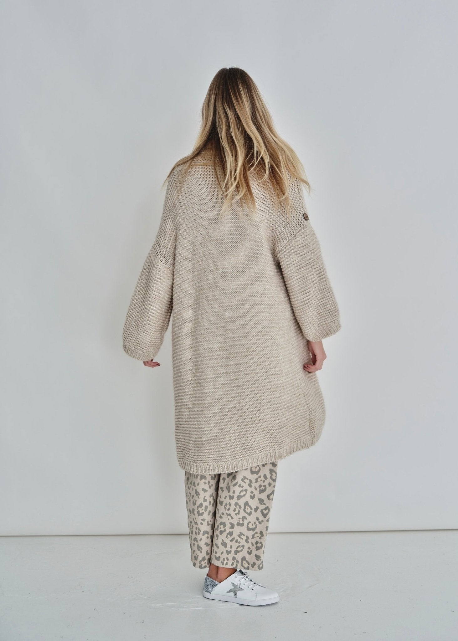 View our Gigi Chunky Cardigan In Beige - by Tribute Store