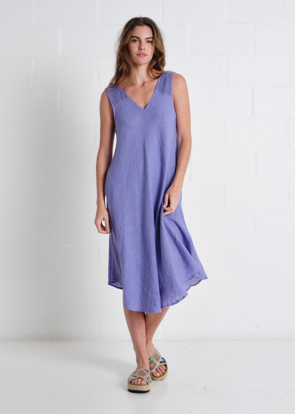 View our Guethary 3/4 Dress In Lilac - by Tribute Store