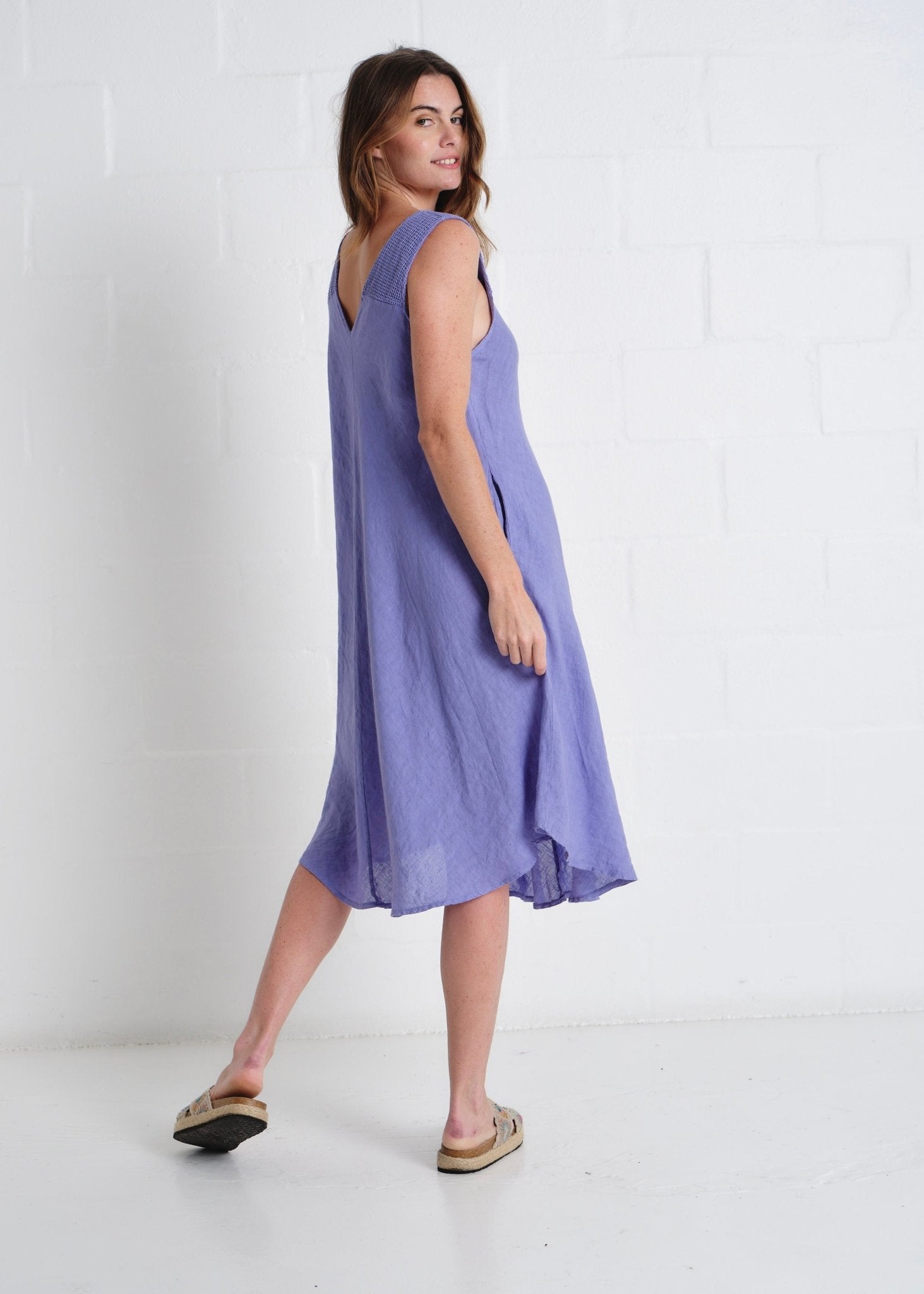 View our Guethary 3/4 Dress In Lilac - by Tribute Store