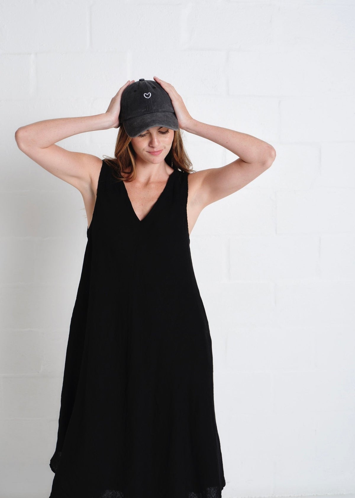 View our Guethary Italian Linen 3/4 Dress In Black - by Tribute Store