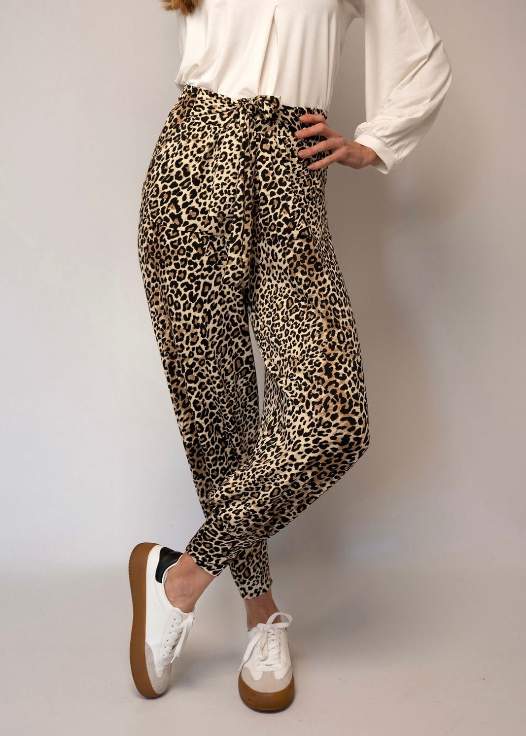 View our Harem Lounge Pants With Animal Print In Brown - by Tribute Store