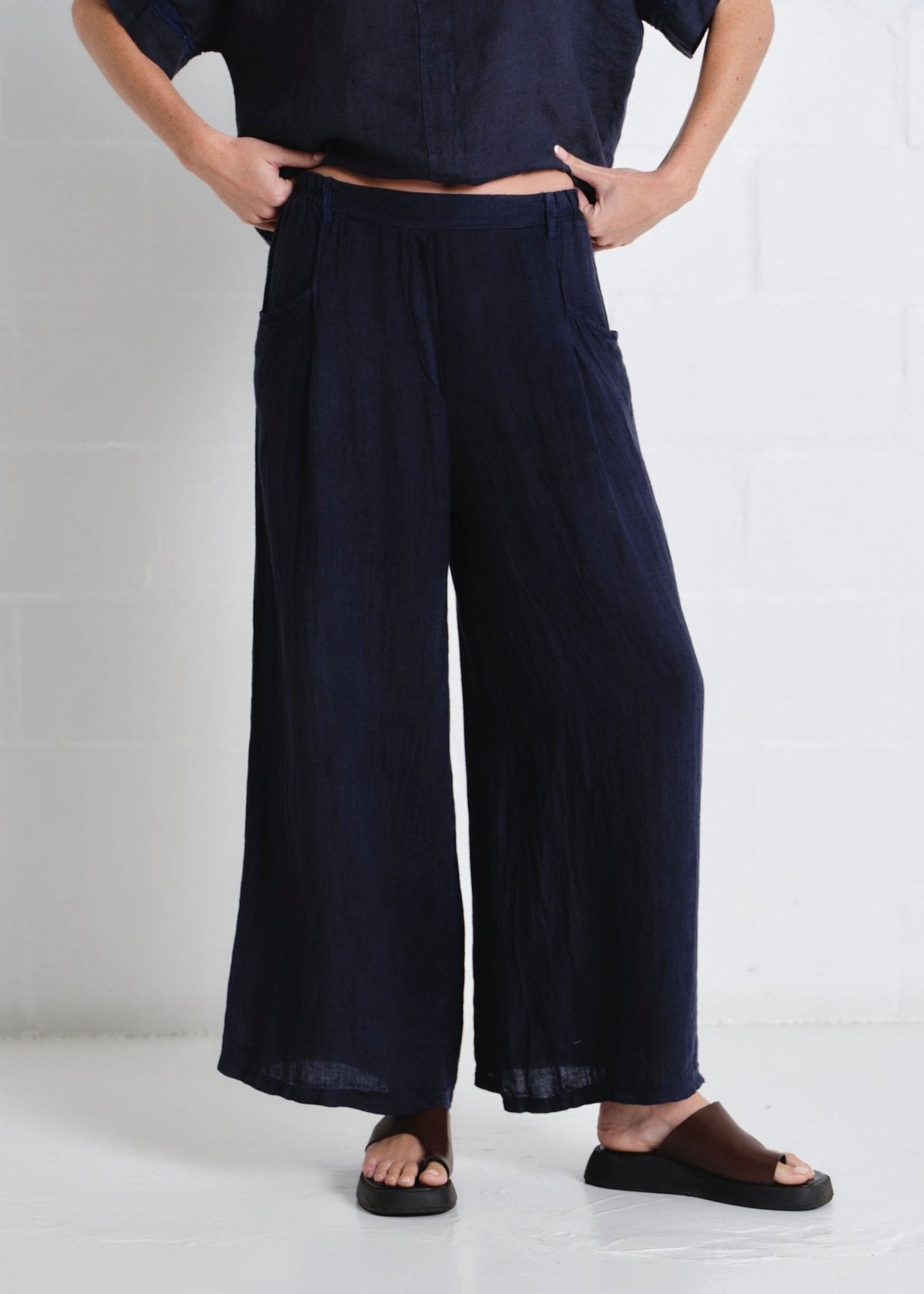 View our Havana Palazzo Pants With Pockets In Navy - by Tribute Store