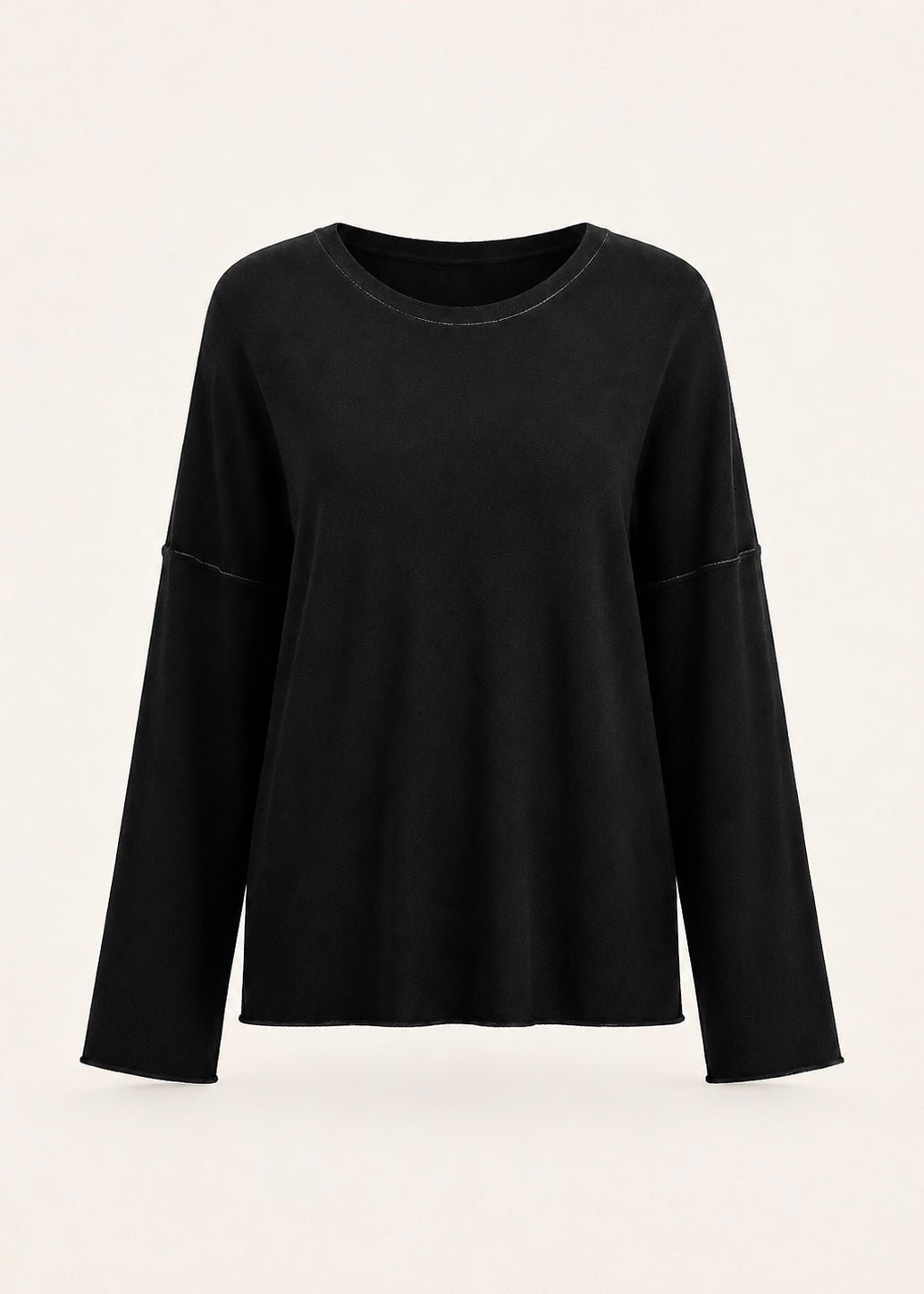 View our Irvine Wool Blend Contrast Stitch Knit in Black - by Tribute Store