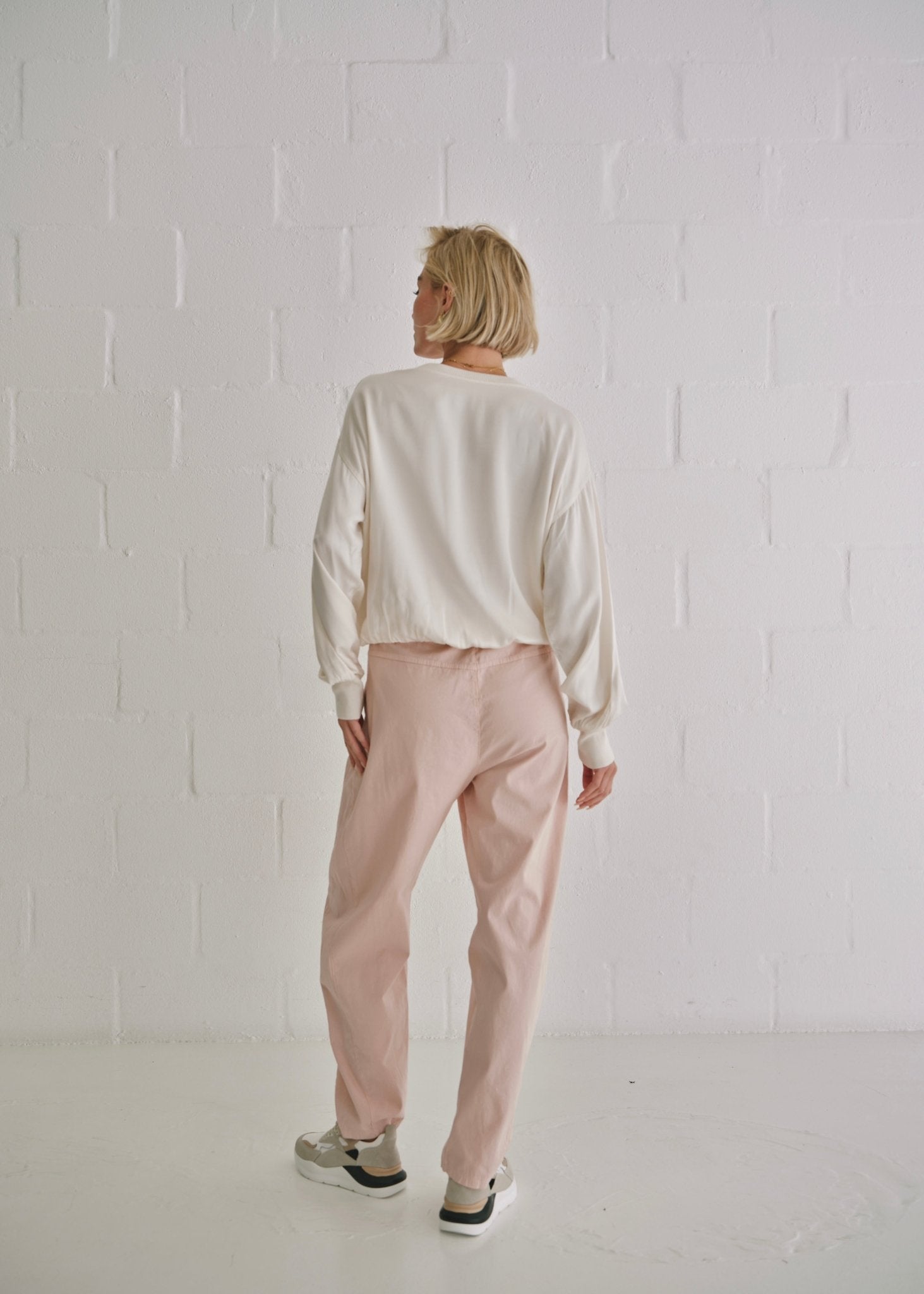 View our Italian Barrel Joggers In Pink - by Tribute Store