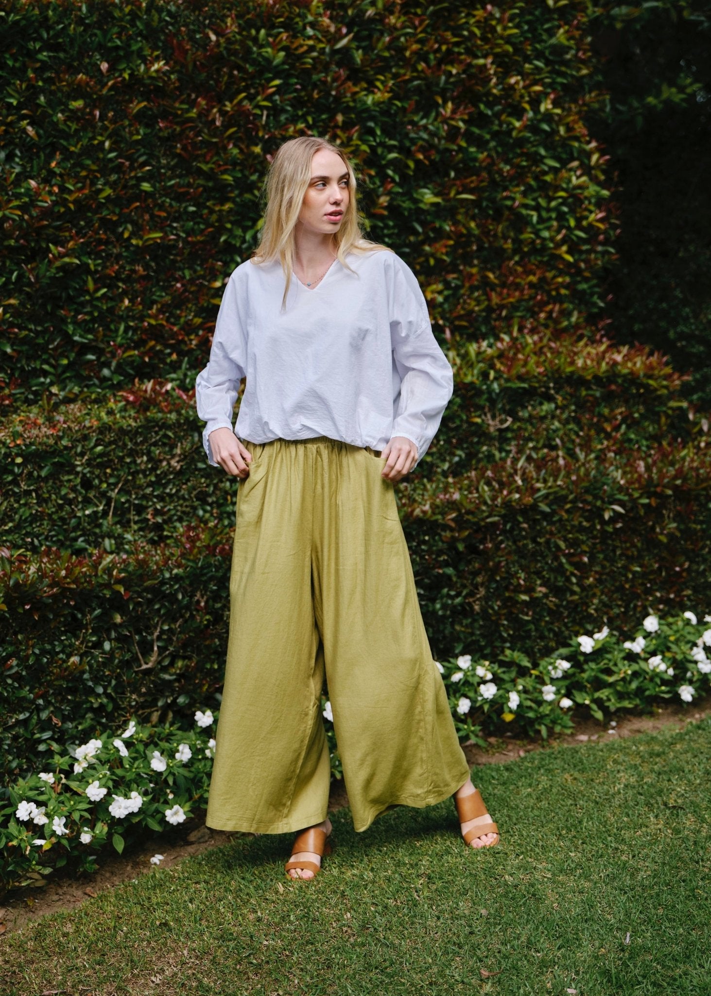 View our Italian Bubble Hem Cotton Shirt in White - by Tribute Store