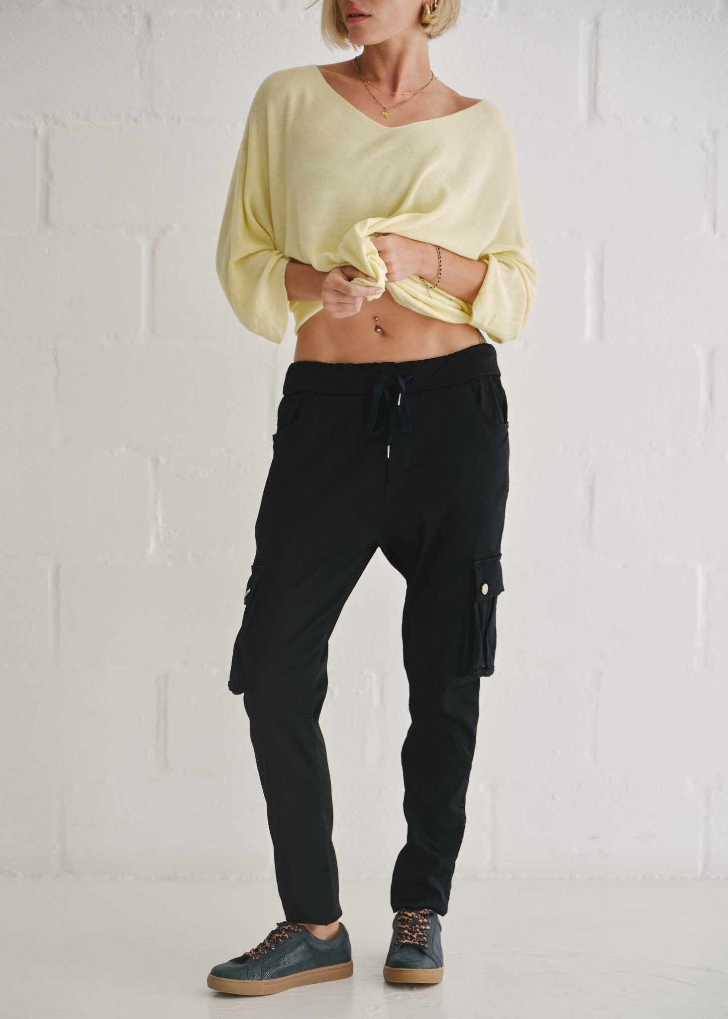 View our Italian Cargo Joggers In Navy - by Tribute Store