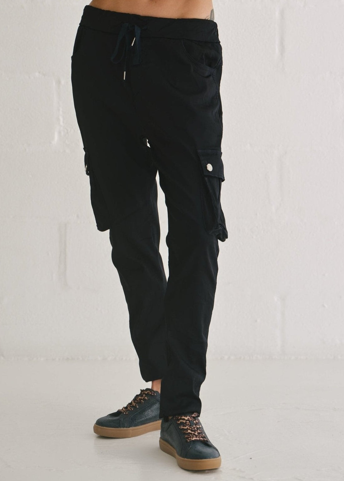 View our Italian Cargo Joggers In Navy - by Tribute Store