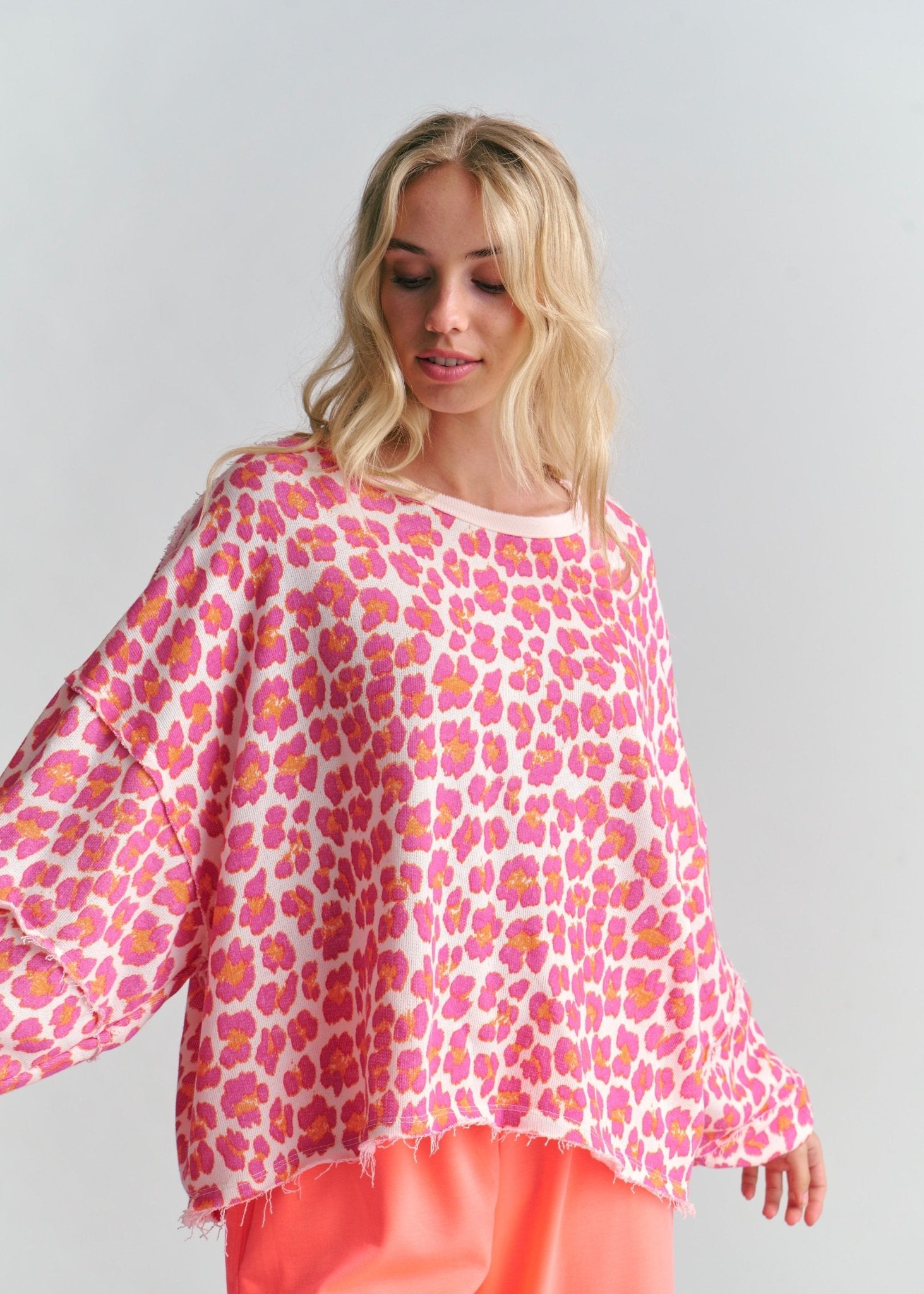 View our Italian Leopard Jumper In White, Lilac and Pink - by Tribute Store