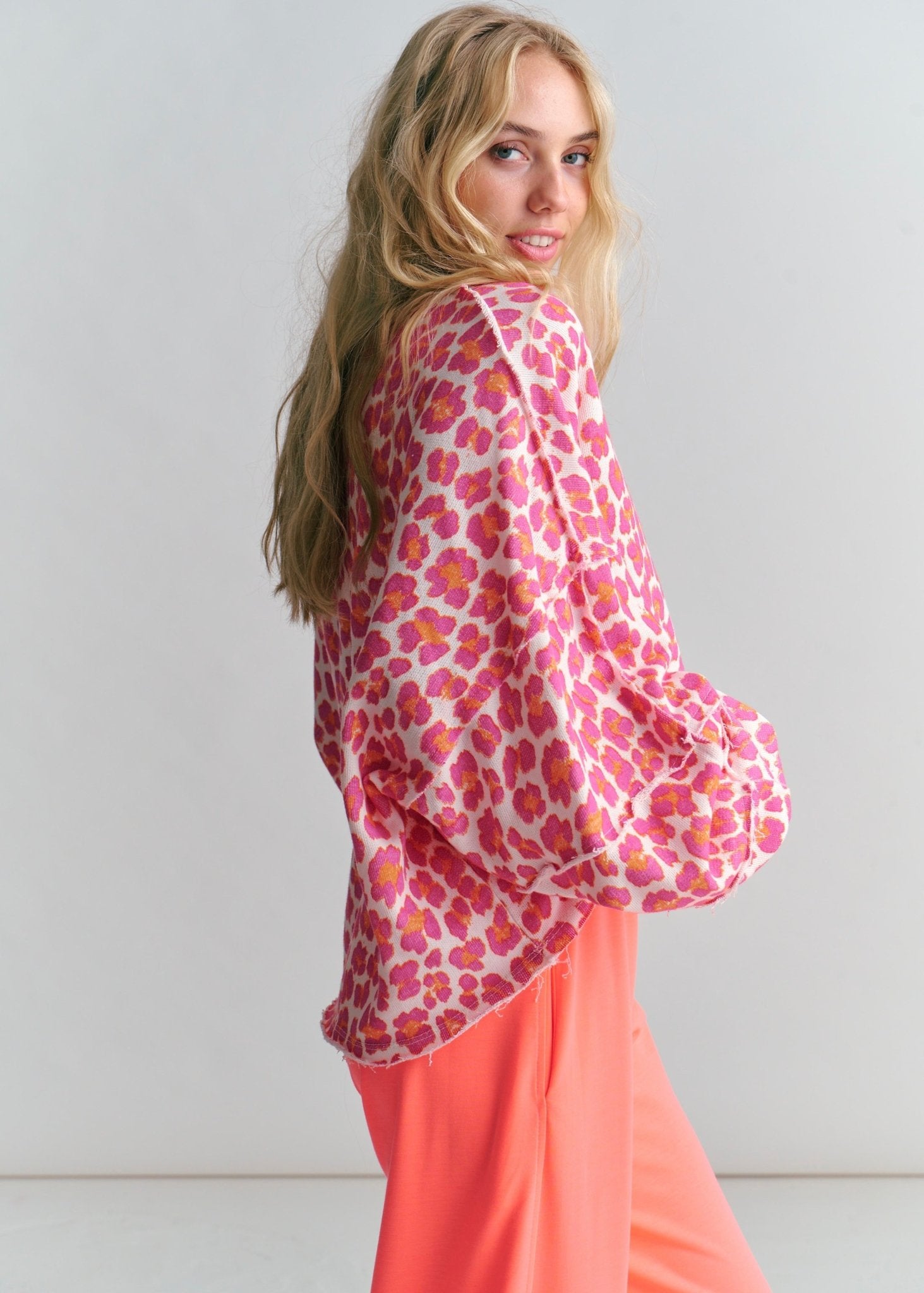View our Italian Leopard Jumper In White, Lilac and Pink - by Tribute Store