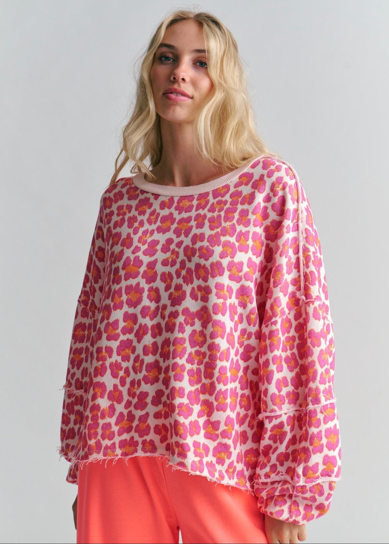 View our Italian Leopard Jumper In White, Lilac and Pink - by Tribute Store