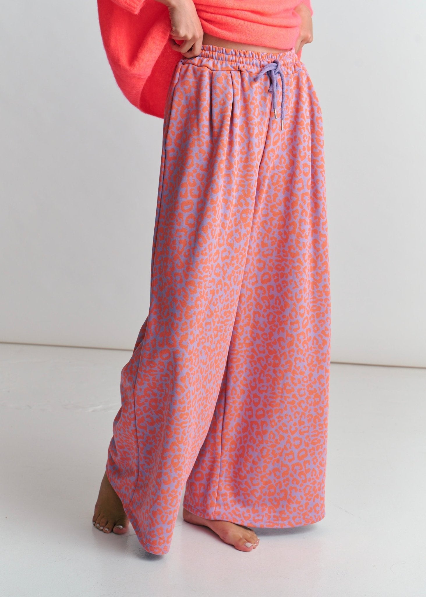 View our Italian Leopard Track Pants In Lilac and Orange - by Tribute Store