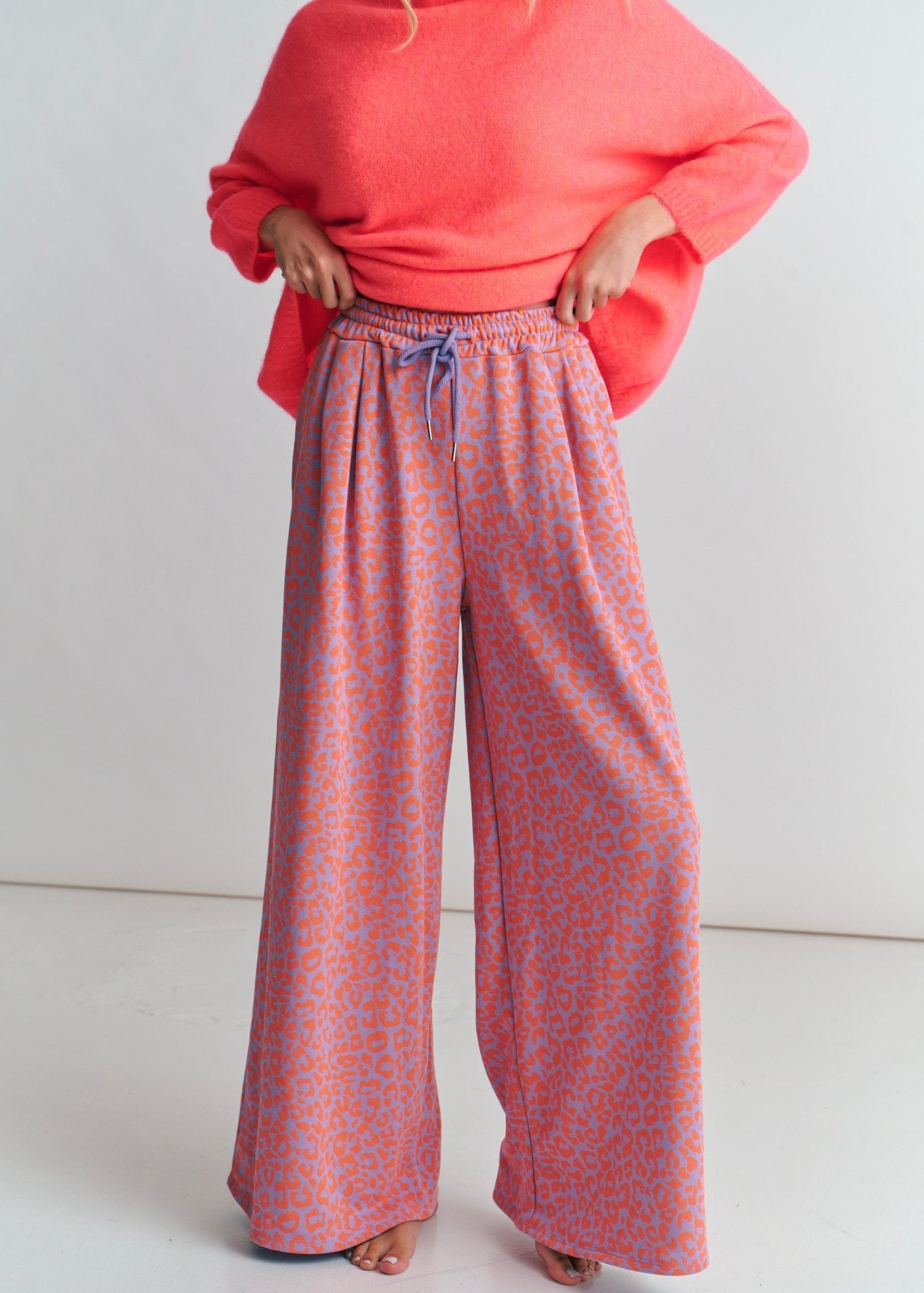 View our Italian Leopard Track Pants In Lilac and Orange - by Tribute Store