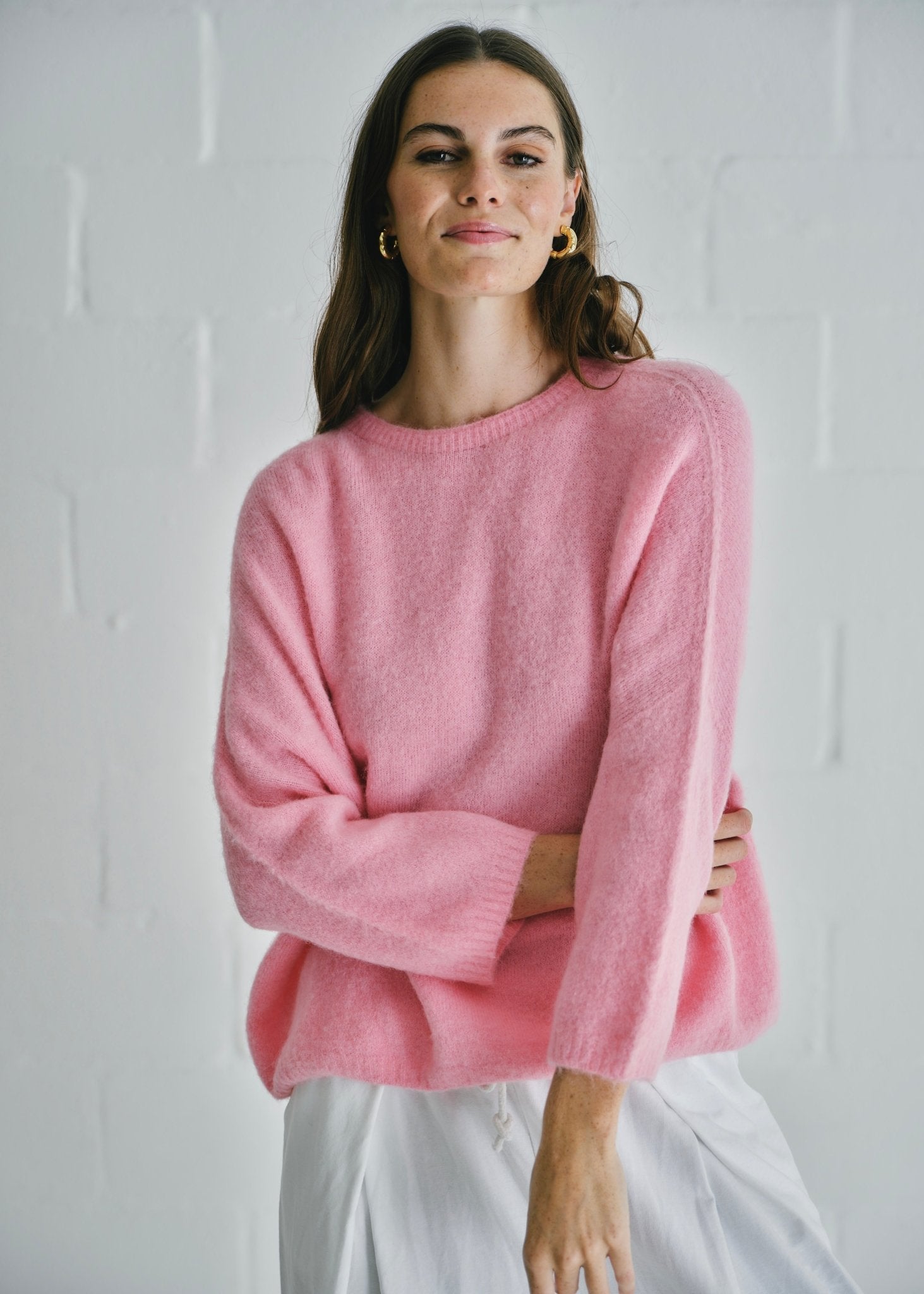 View our Italian Soft Pink Oversized Knit - by Tribute Store