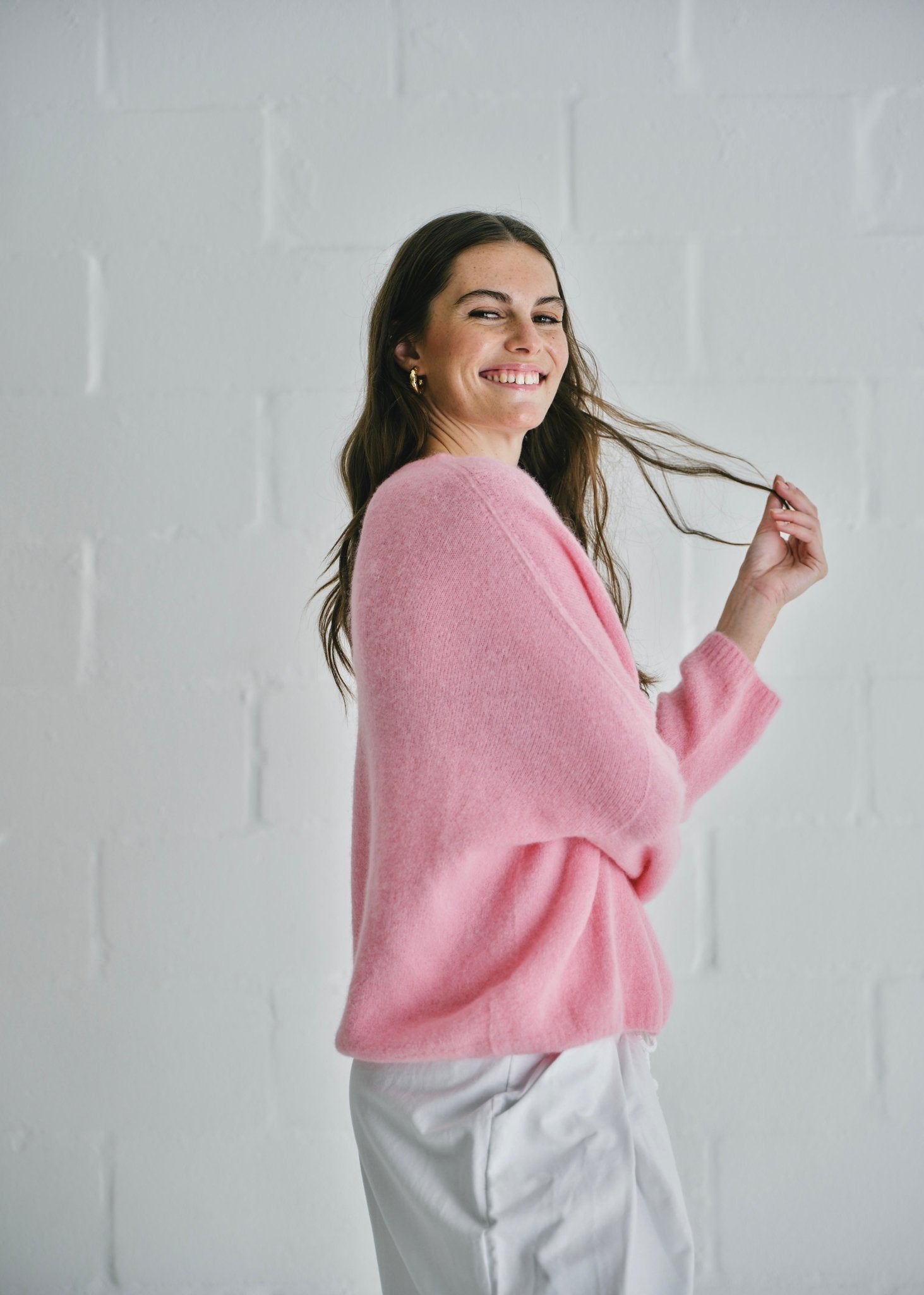 View our Italian Soft Pink Oversized Knit - by Tribute Store
