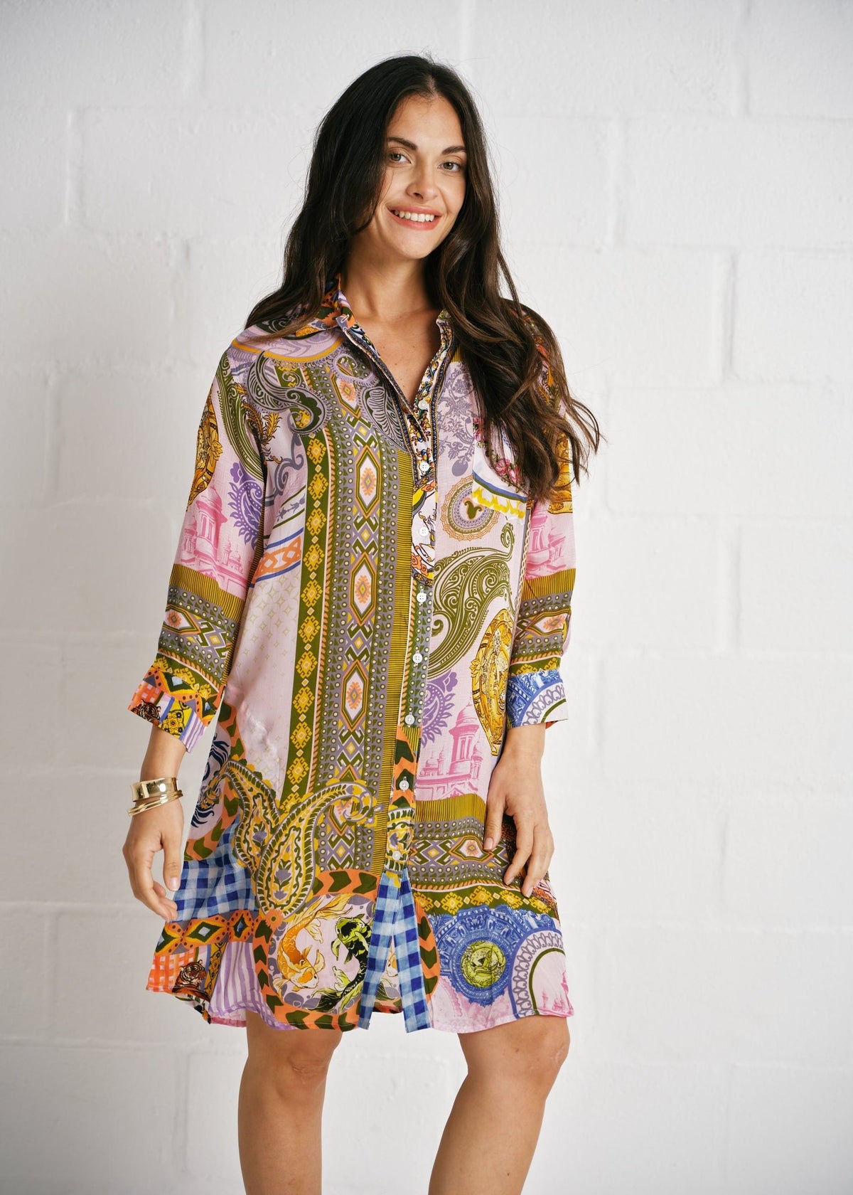 View our Jolie Annie Shirt Dress In Olive - by Tribute Store