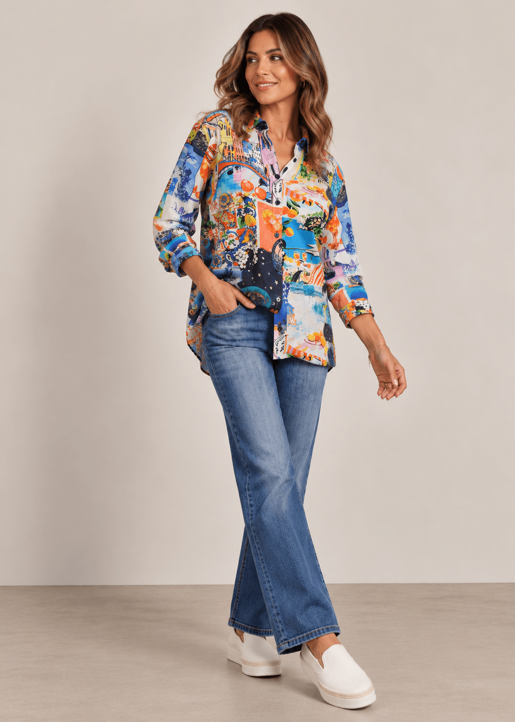 View our Jolie Caroline Shirt In Multicolour - by Tribute Store