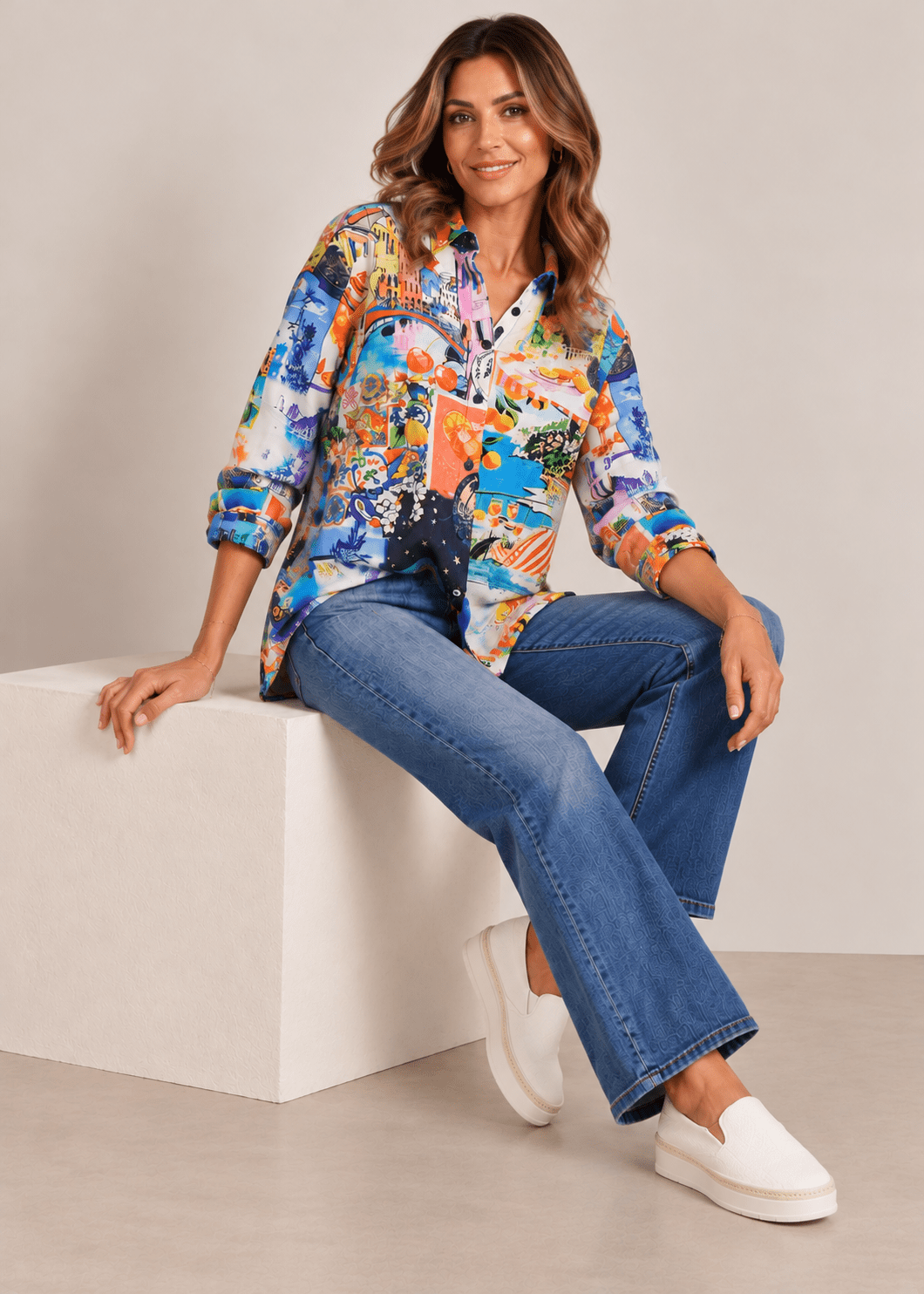 View our Jolie Caroline Shirt In Multicolour - by Tribute Store