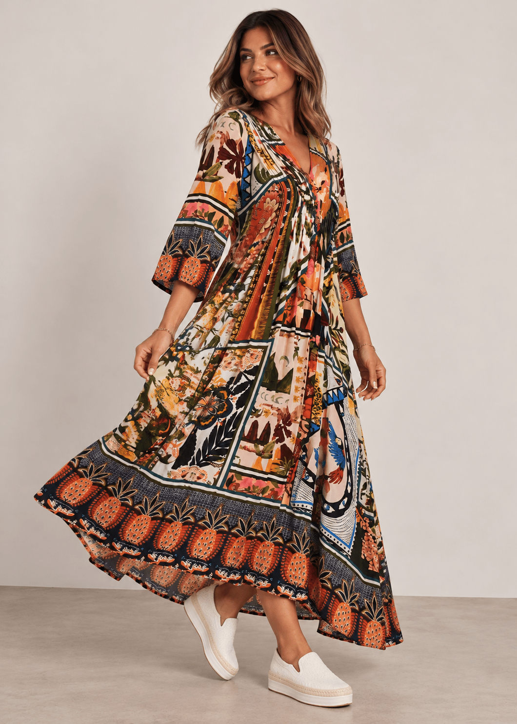 View our Jolie Elaine Dress In Multicolour - by Tribute Store