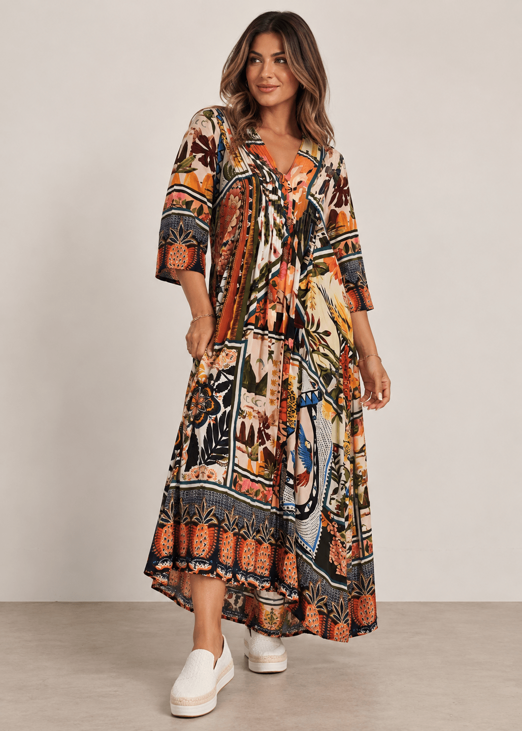 View our Jolie Elaine Dress In Multicolour - by Tribute Store
