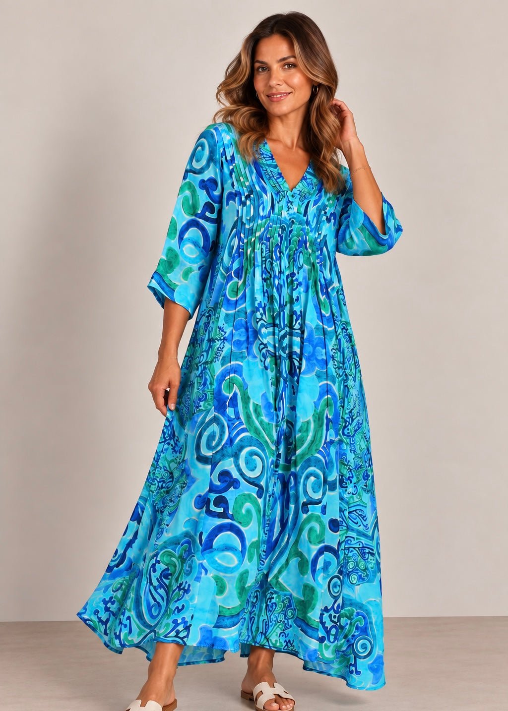 View our Jolie Elaine Dress In Ocean - by Tribute Store