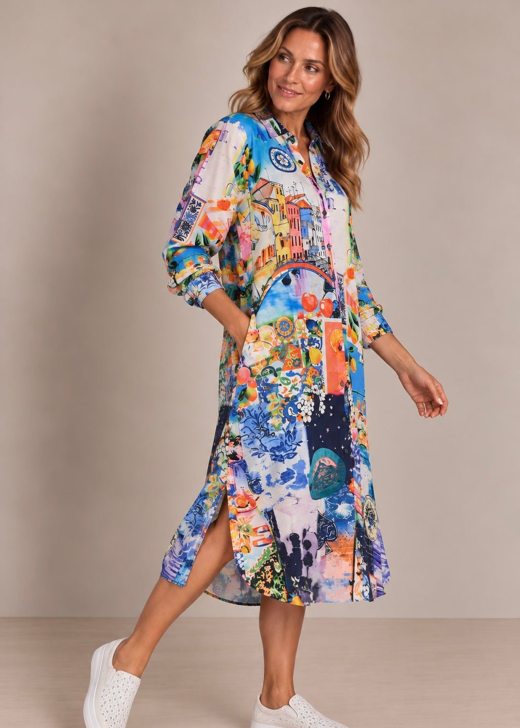 View our Jolie Elmey Dress In Purple Multicolour - by Tribute Store