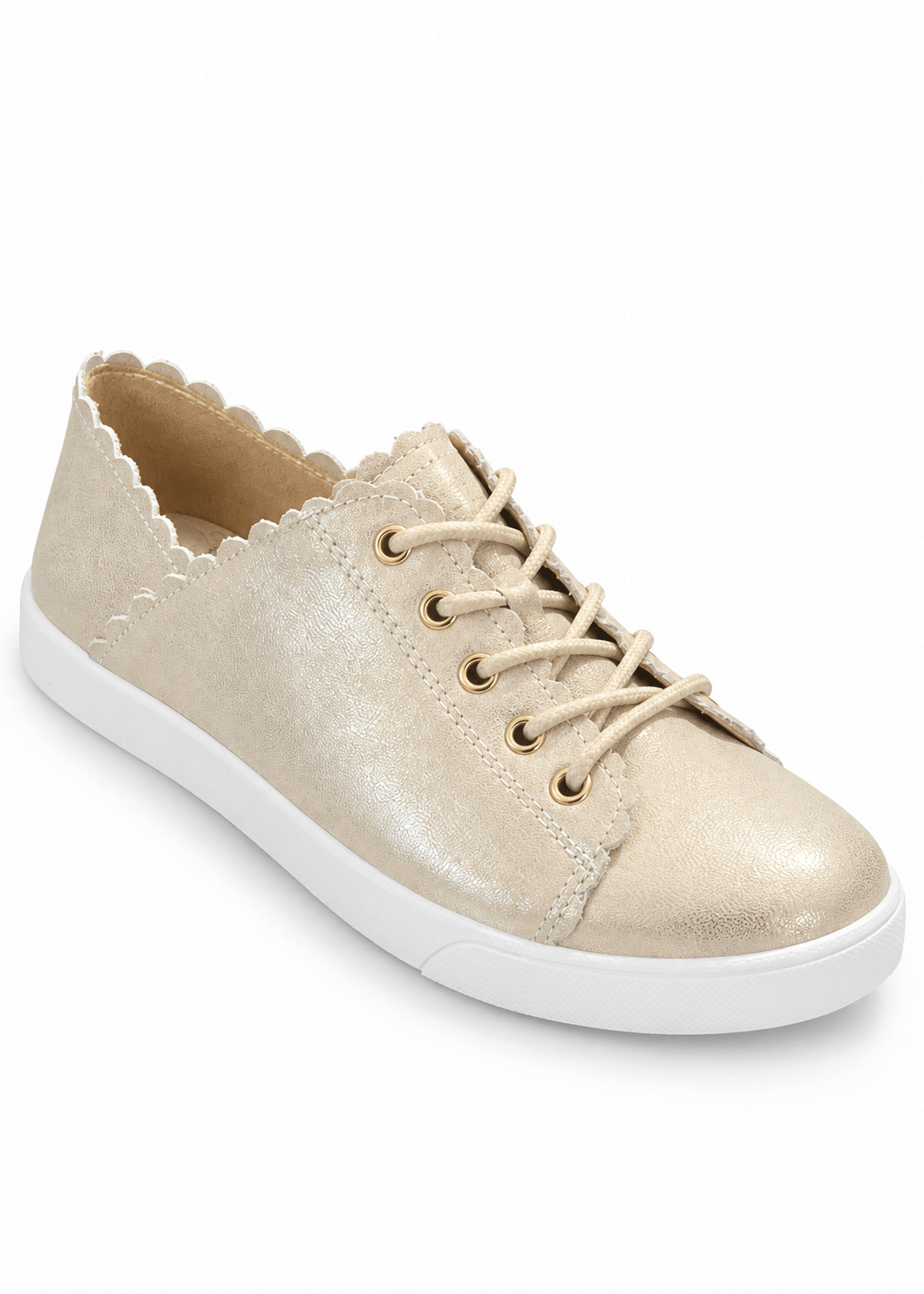 View our Julz Chloe Leather Sneakers In Honey Gold - by Tribute Store