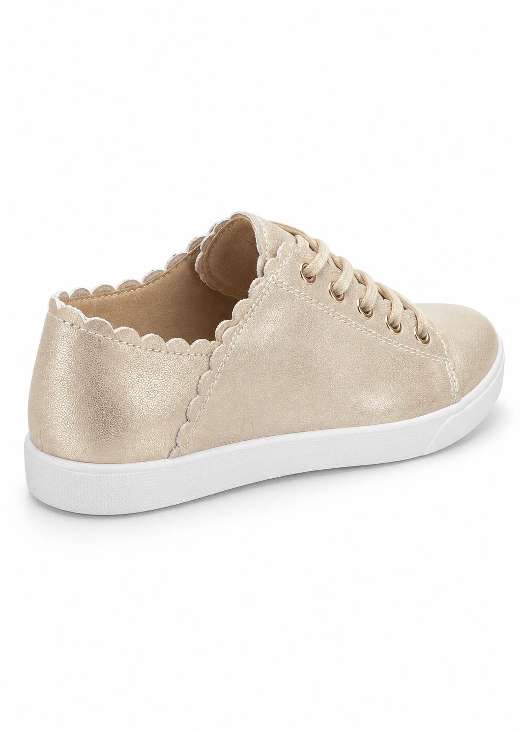 View our Julz Chloe Leather Sneakers In Honey Gold - by Tribute Store